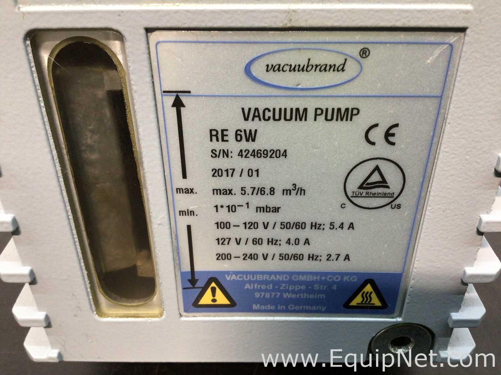 Vacuubrand RE 6W Single-Stage Rotary Vane Vacuum Pump