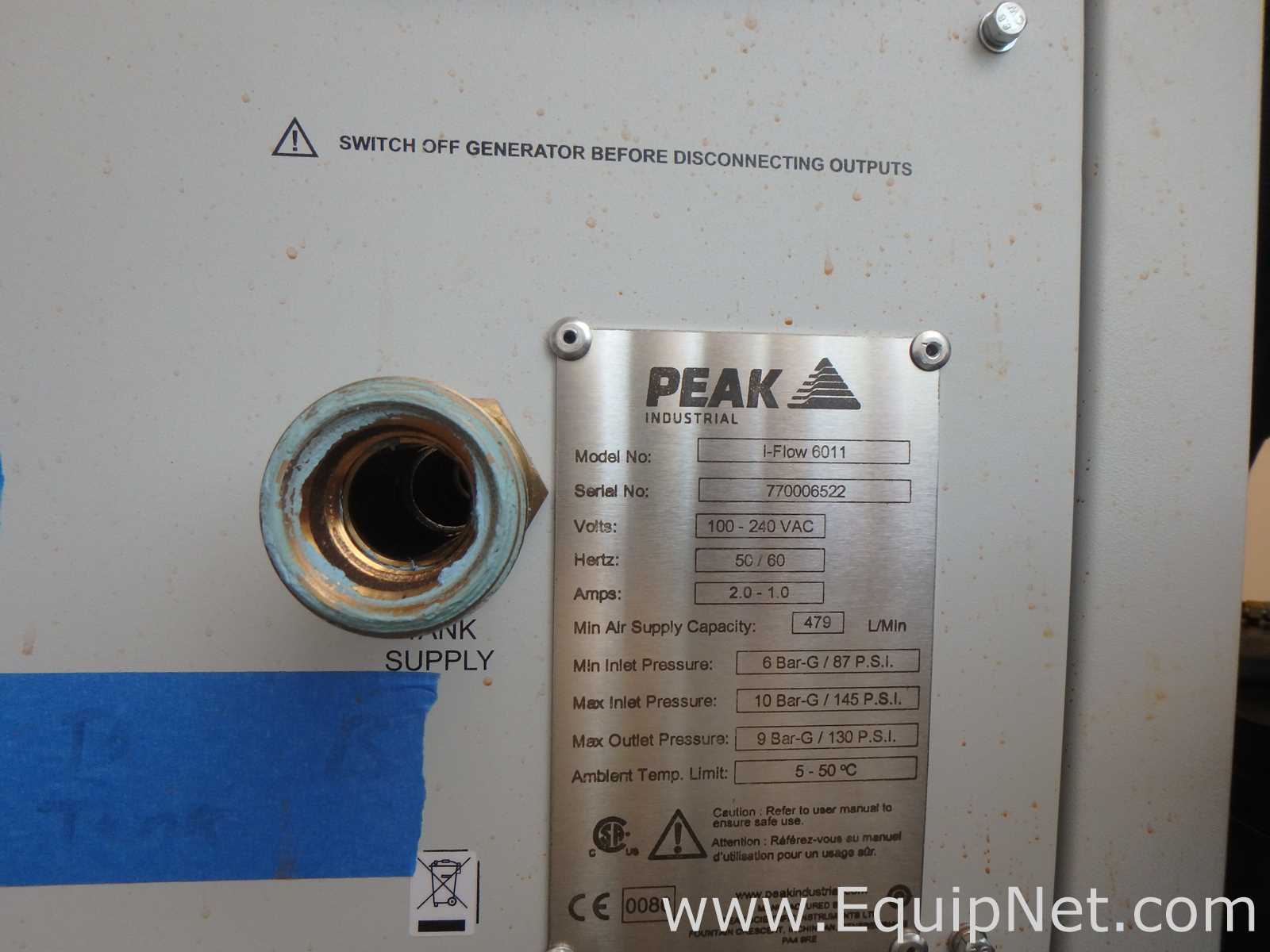 Generador de Nitrógeno Peak  I-Flow 6011