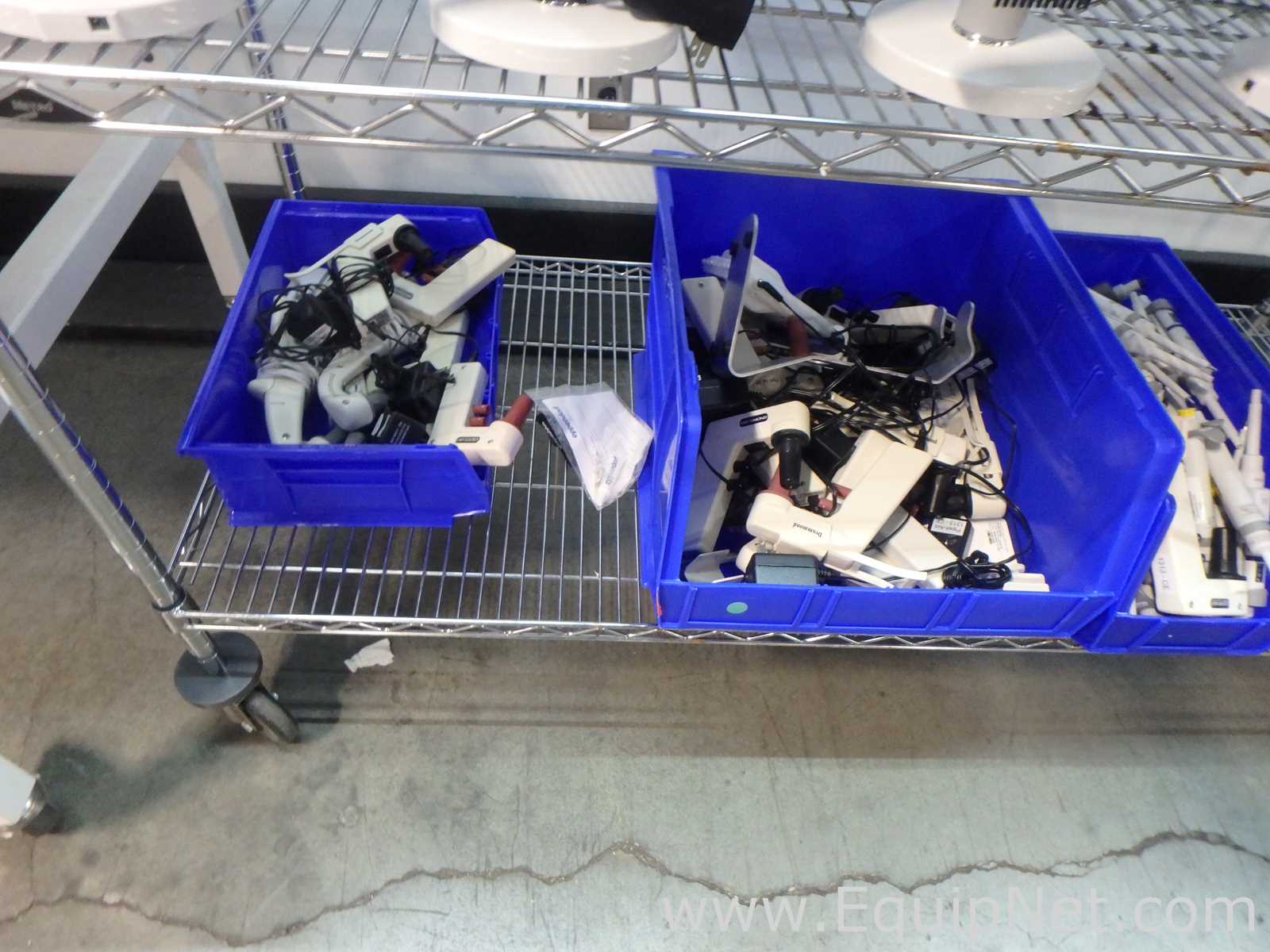 Massive Lot of approximately 300 Single and Multi-Chanel Pipettors Electronic and Manual
