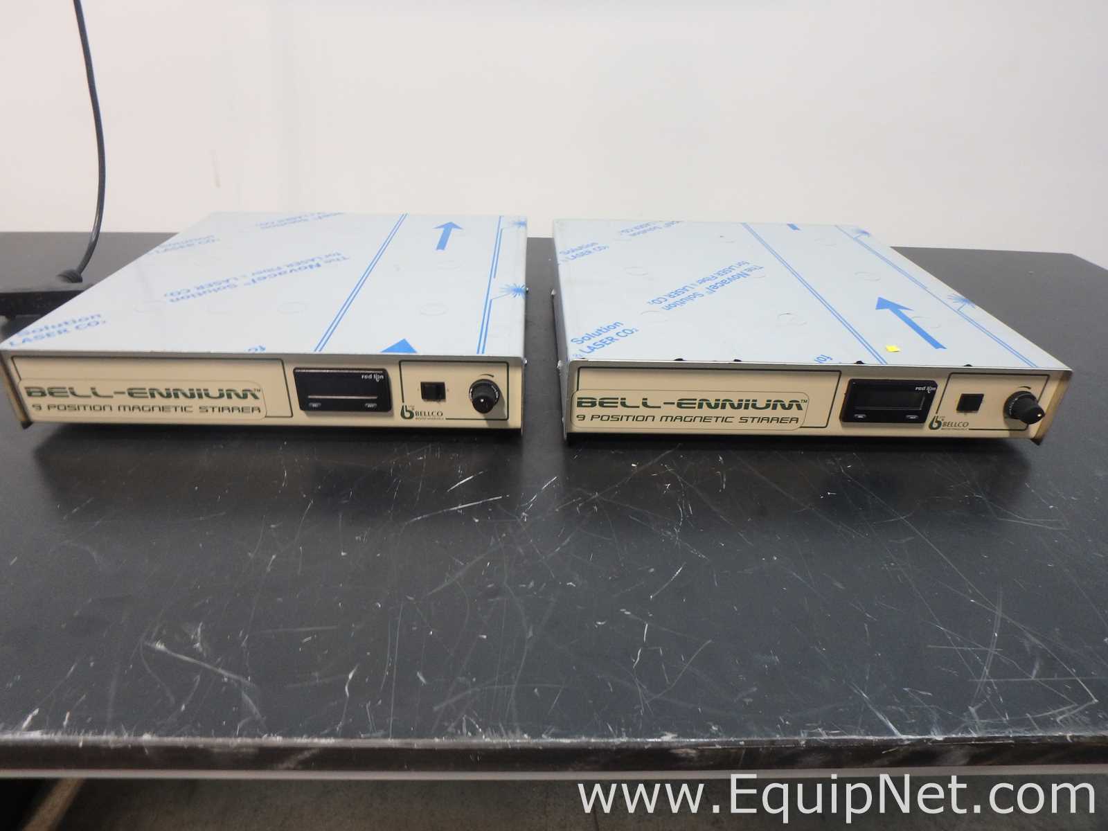 Lot of 2 Bell Ennium 9 Position Magnetic Stir Plates