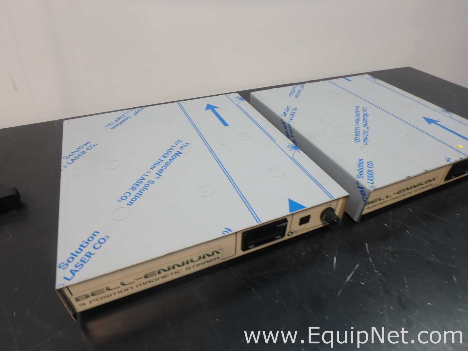 Lot of 2 Bell Ennium 9 Position Magnetic Stir Plates