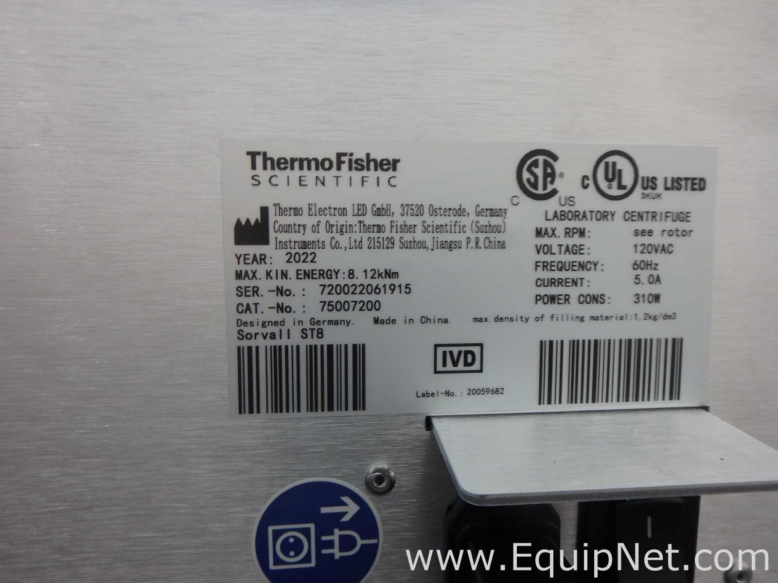 Centrífuga para laboratorio Thermo Scientific Sorvall ST8