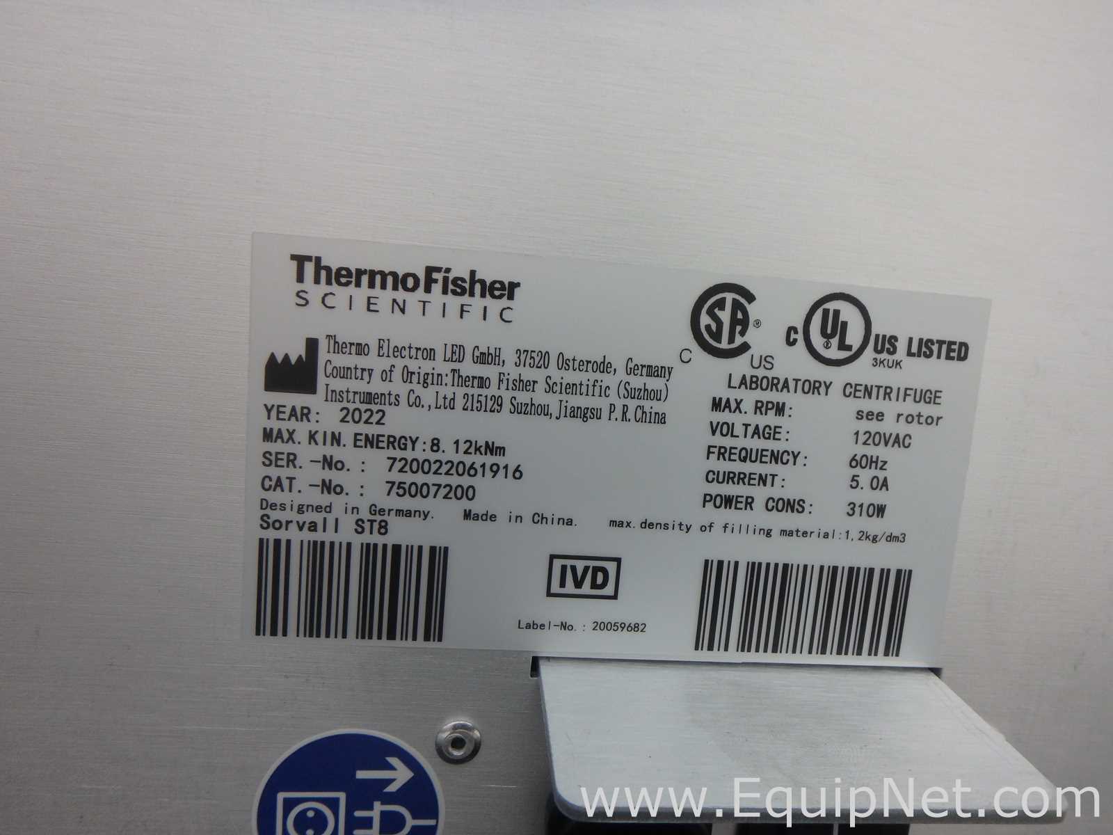 Centrífuga para laboratorio Thermo Scientific Sorvall ST8