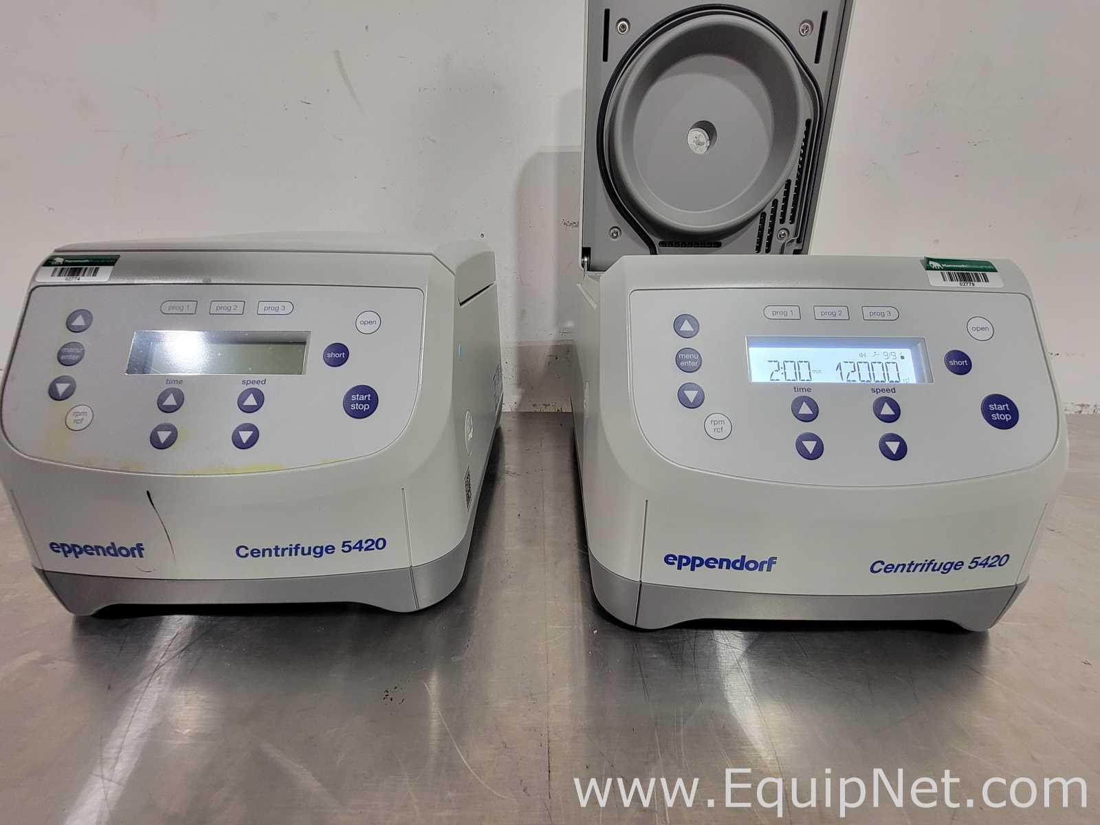 Lot of 2 Eppendorf 5420 Laboratory Centrifuge with FA-24X2 Rotor