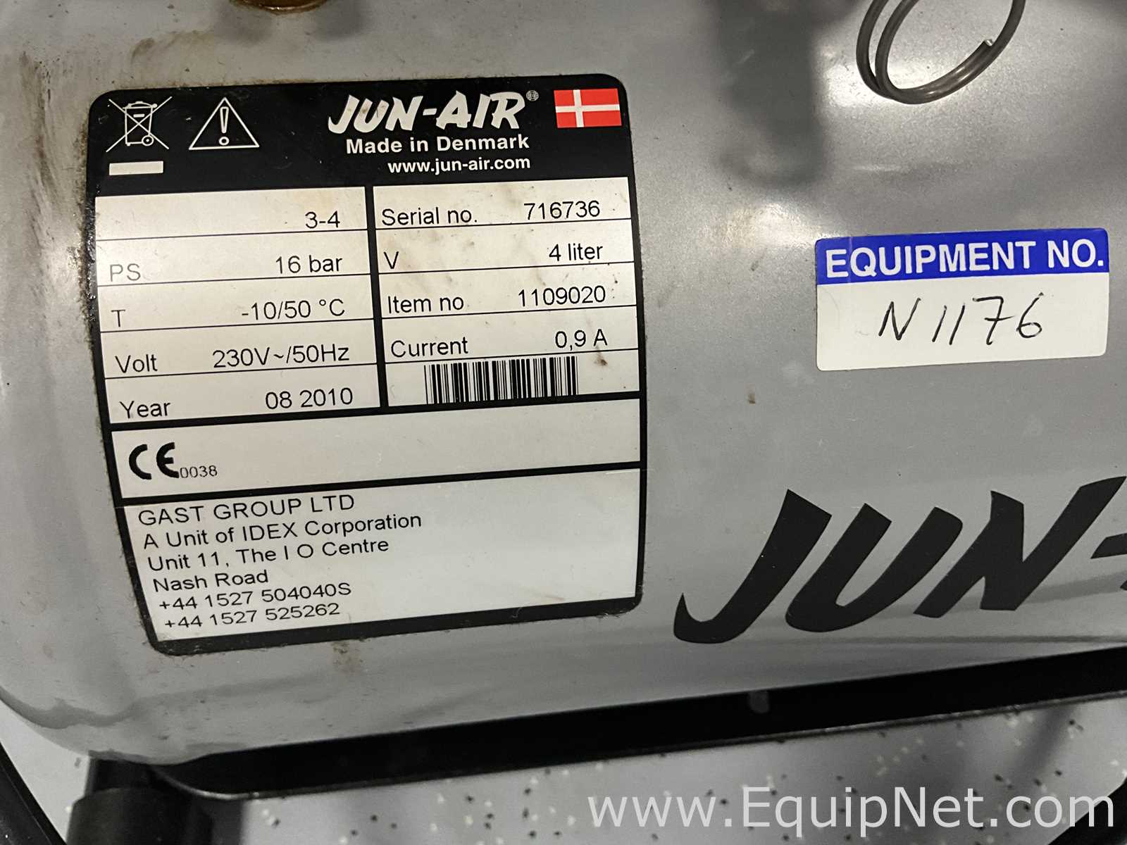 Gast Manufacturing Inc. JUN-AIR 3-4 16 Bar 4 Litre Portable Air Compressor