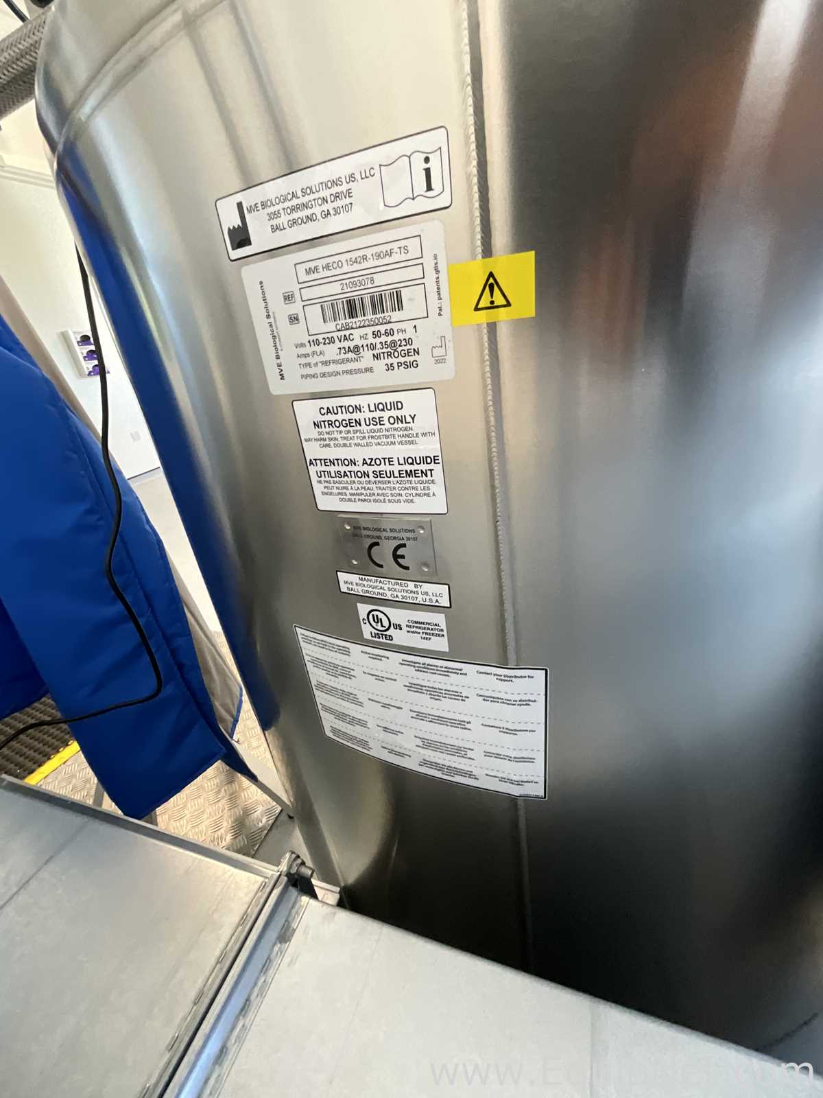 MVE Biological Solutions US MVE HECO 1542R-190AF-TS High Efficiency Liquid Nitrogen Freezer