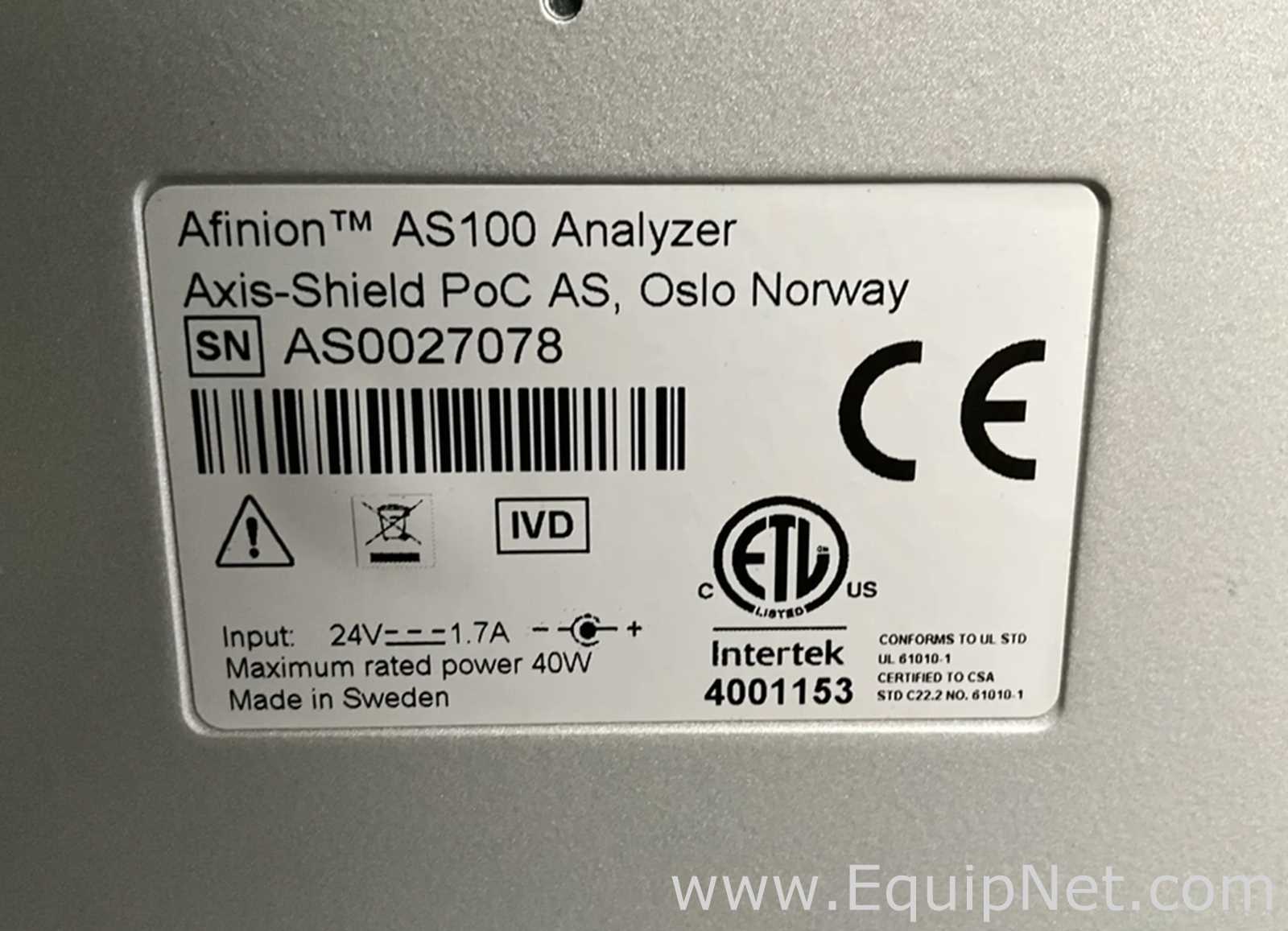 Analisador de Imunoensaio Axis-Shield PoC AS Alere Afinion AS100