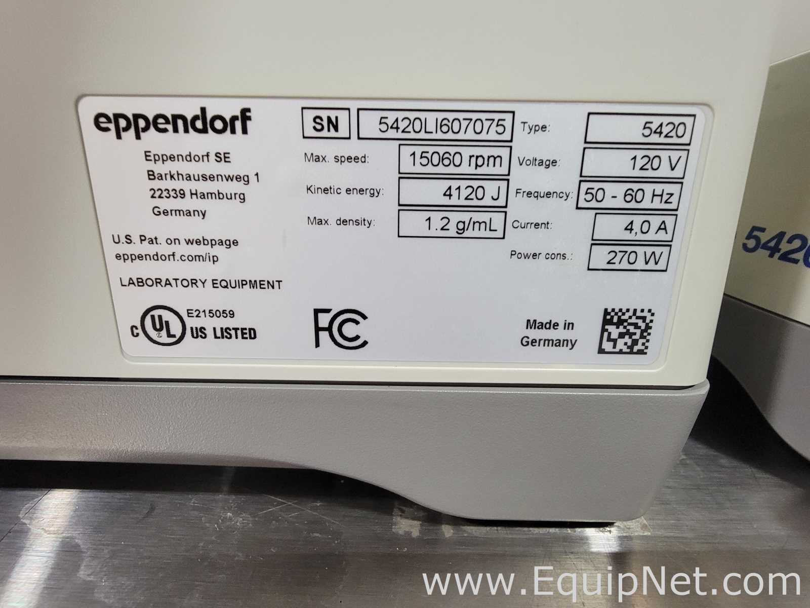 Lot of 3 Eppendorf 5420 Laboratory Centrifuge with FA-24X2 Rotor
