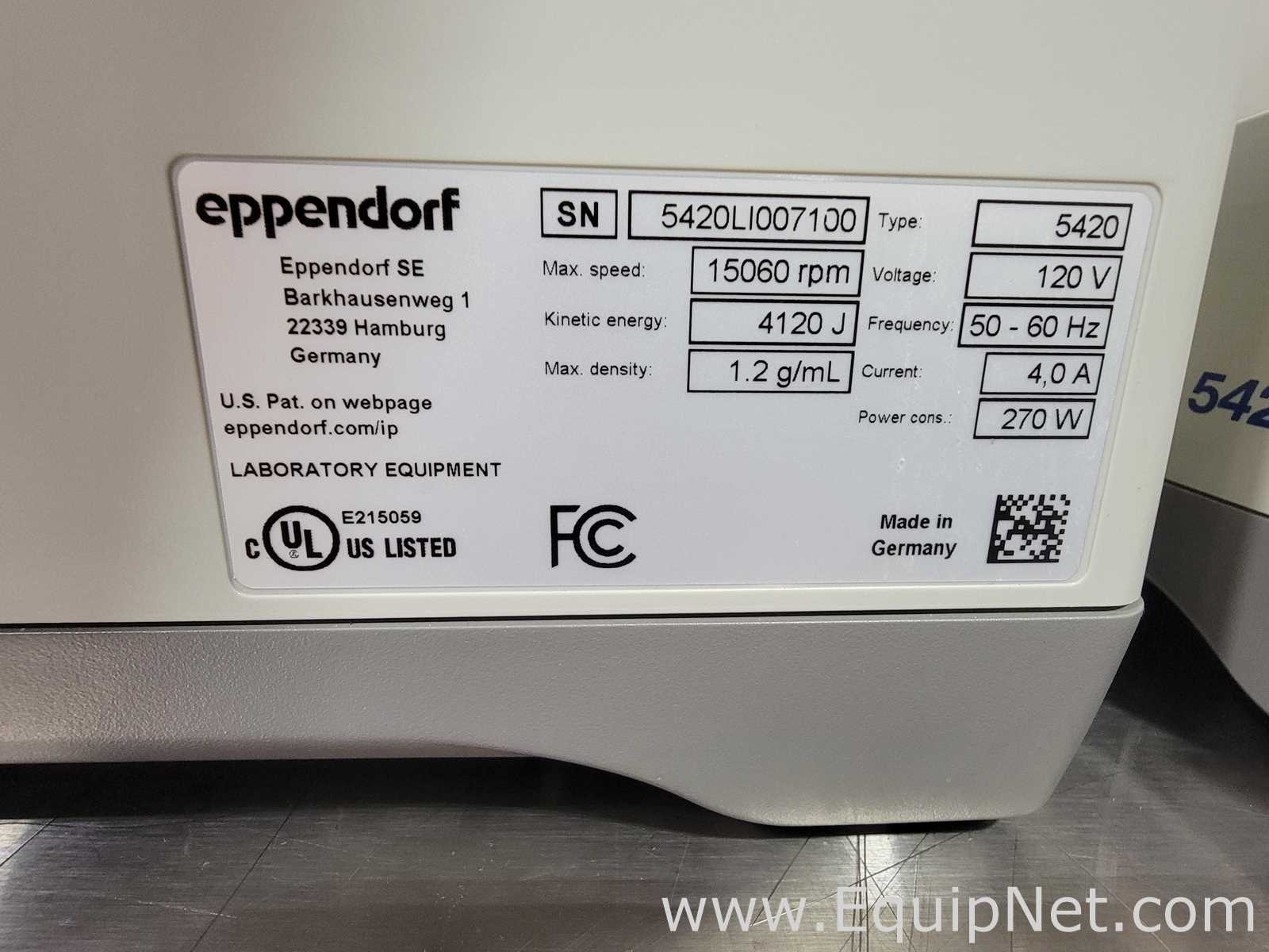 Lot of 3 Eppendorf 5420 Laboratory Centrifuge with FA-24X2 Rotor