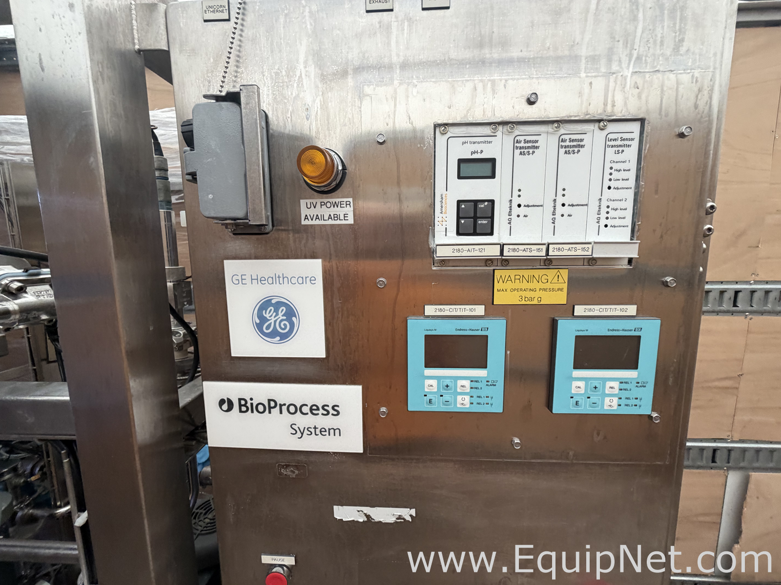 GE Healthcare LPLC Chromatography Skid with UV Detection - System No. 2180