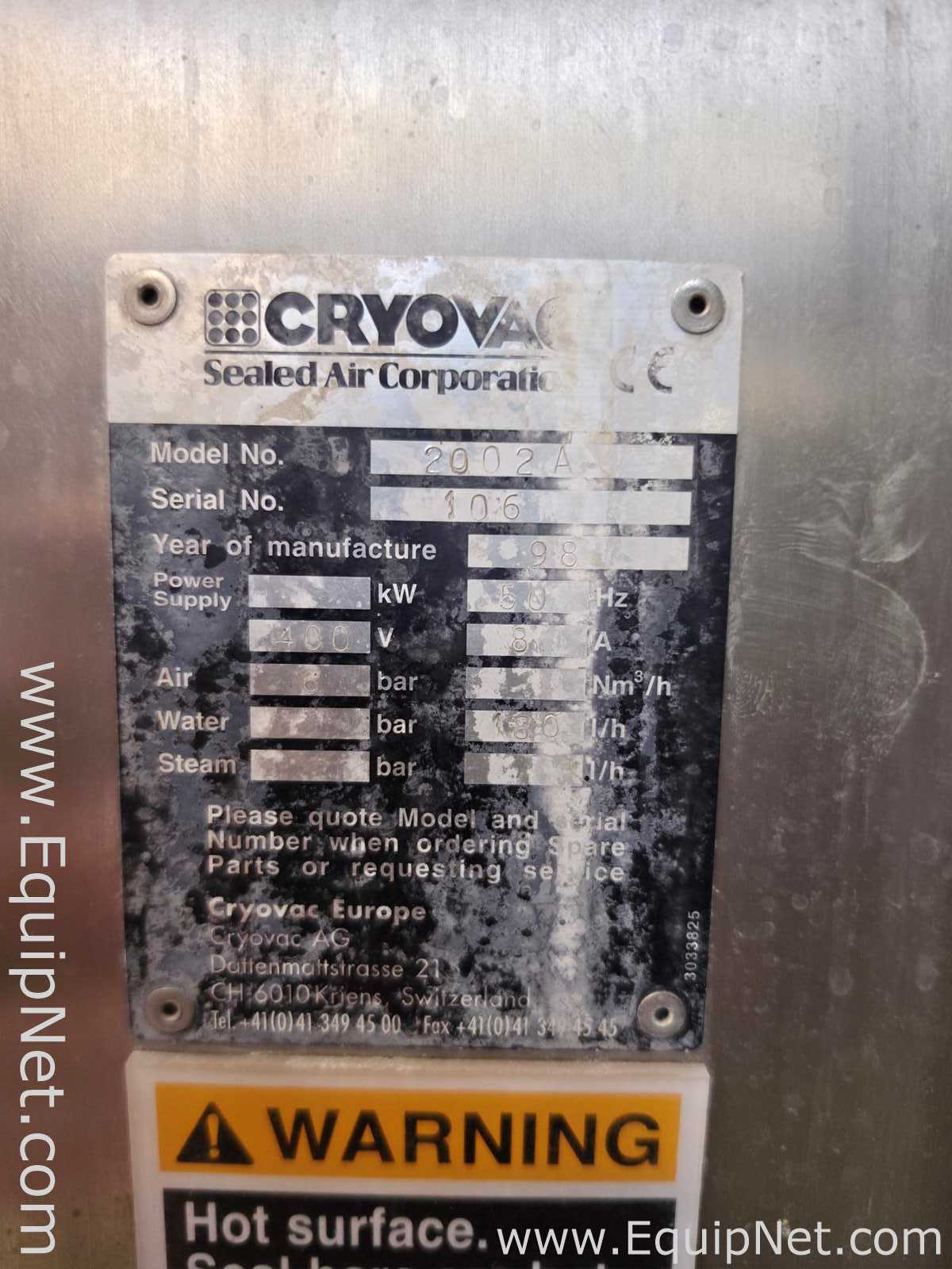 Cryovac 2002A ONPACK Vertical Form Fill Seal Machine