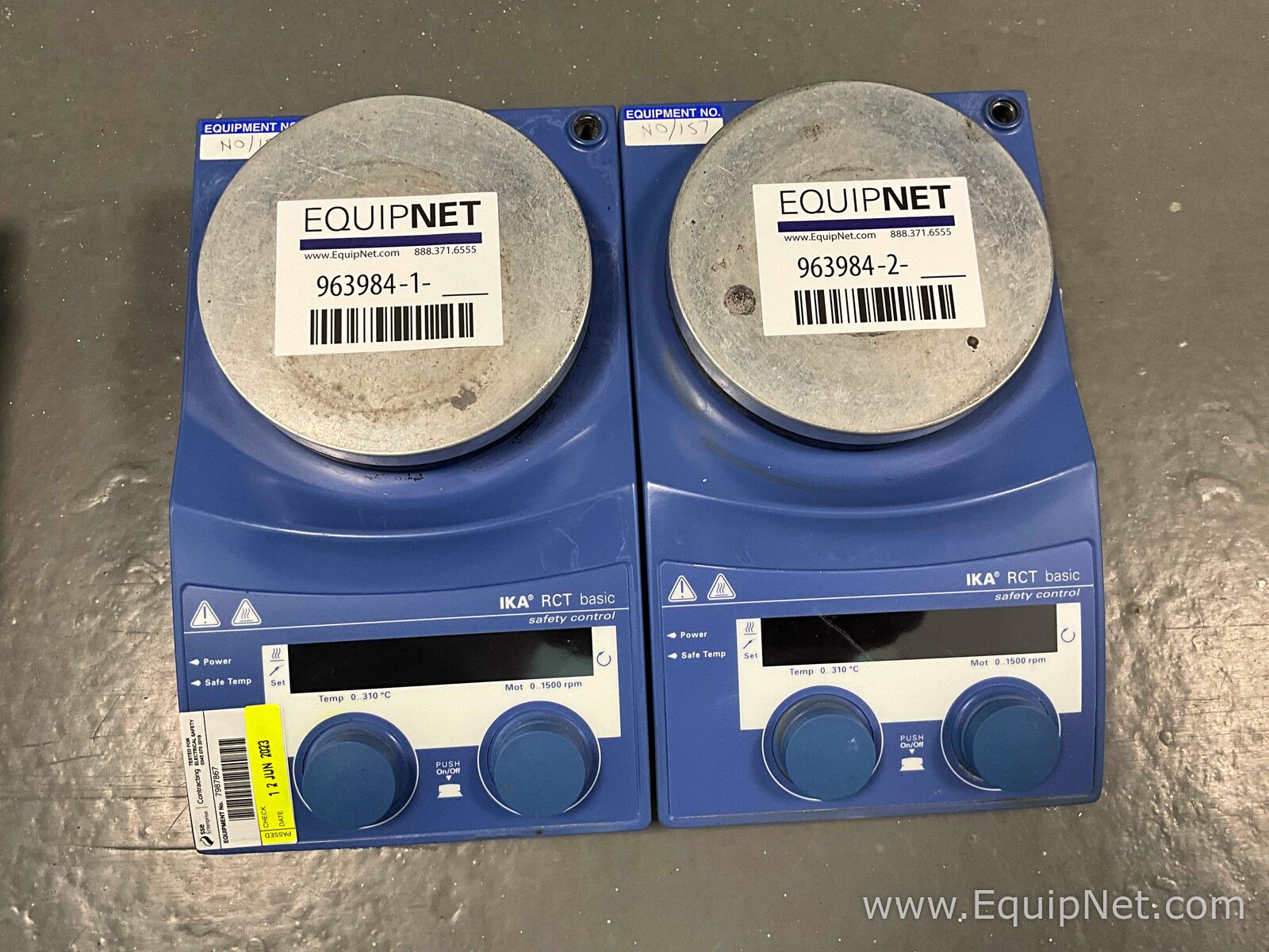 Lot of 2 Off IKA RCT BASIC Hot Plate Magnetic Stirrers