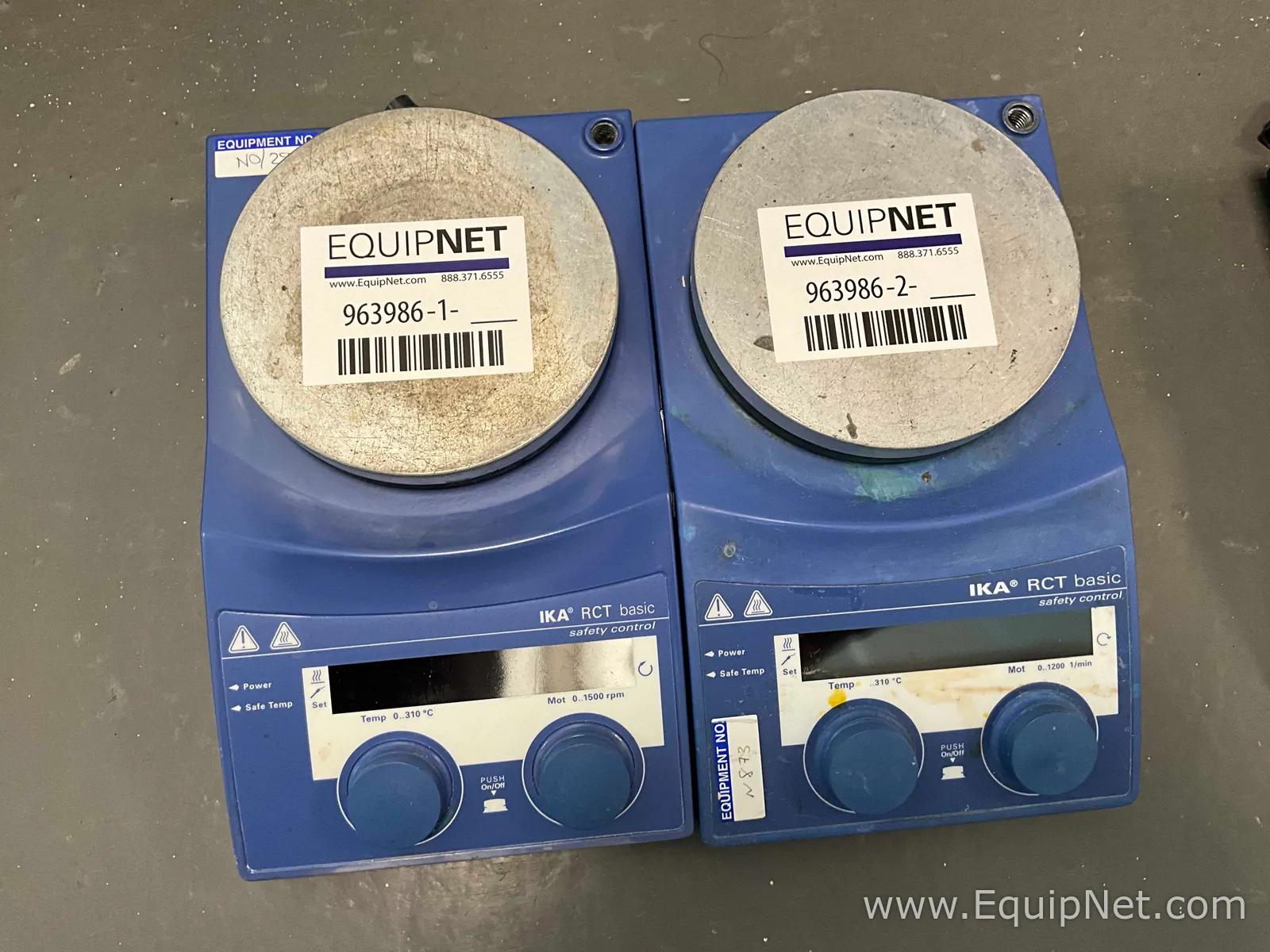 Lot of 2 Off IKA RCT BASIC Hot Plate Magnetic Stirrers