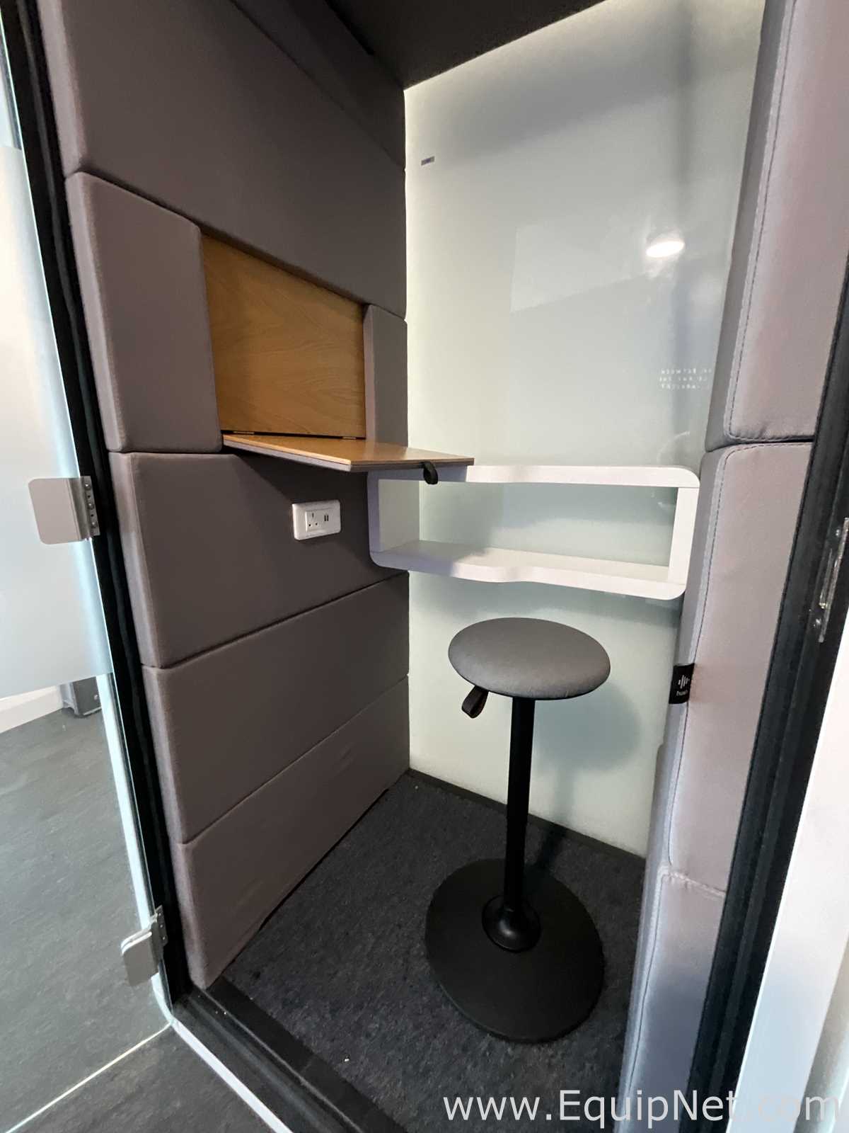 Hushoffice Single Person Acoustic Pod Sit Stand Workstation
