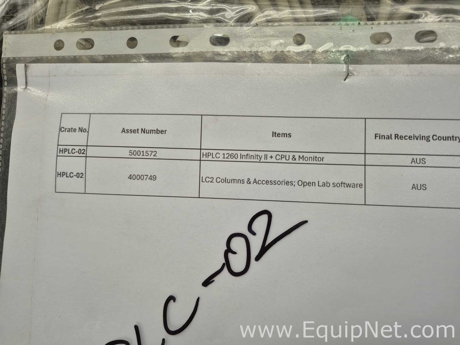 Agilent Technologies 1260 Infinity II witn Computer and Accessories - HPLC-02