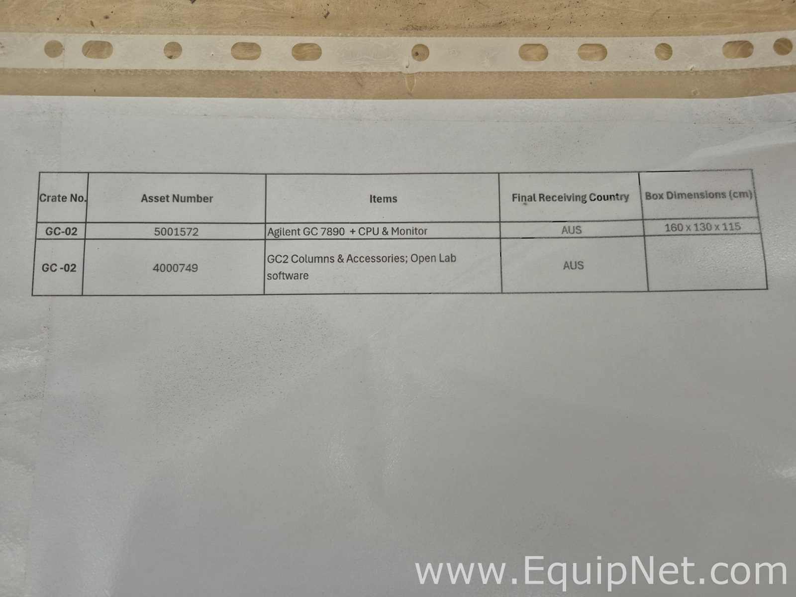 Agilent Technologies GC 7890 with CPU and Monitor, GC2 Columns and Accessories - GC-02