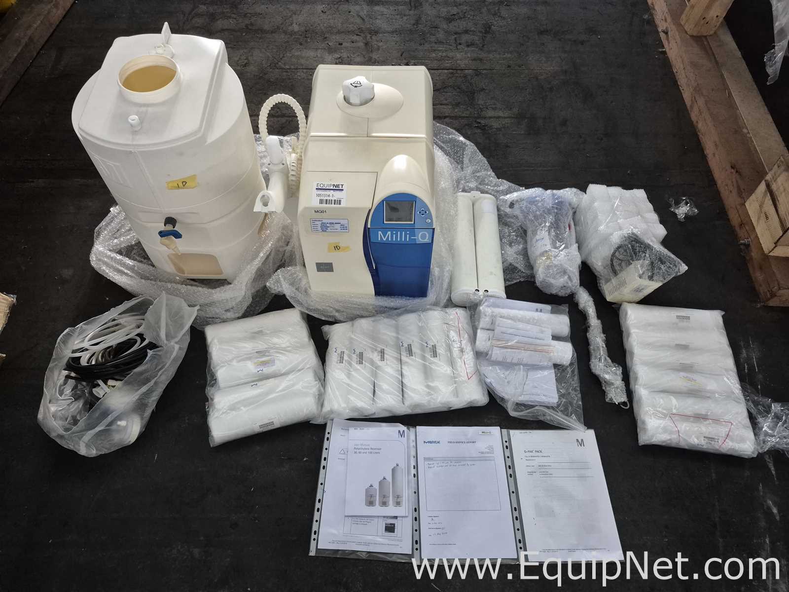 Merck Milli Q Direct with Reservoir Tank and Accessories - Lab Crate No 4