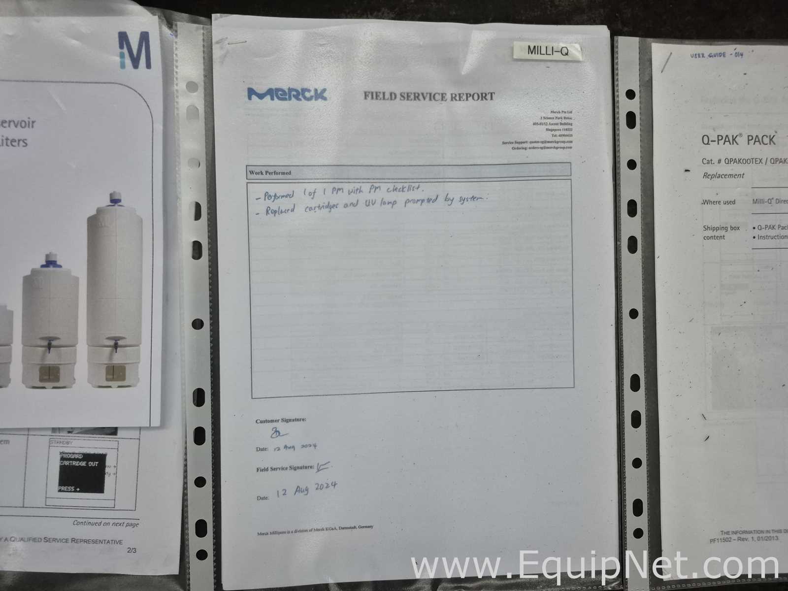 Merck Milli Q Direct with Reservoir Tank and Accessories - Lab Crate No 4