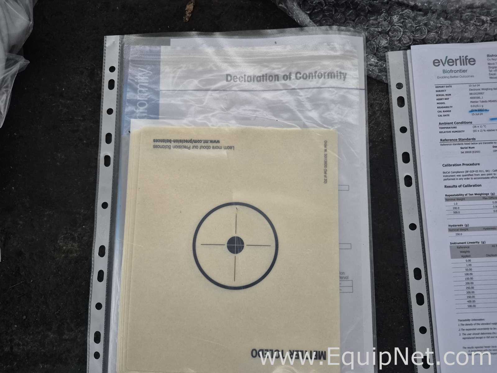 Mettler Toledo MS4002TSDR/00 Scale - Lab Crate No 4