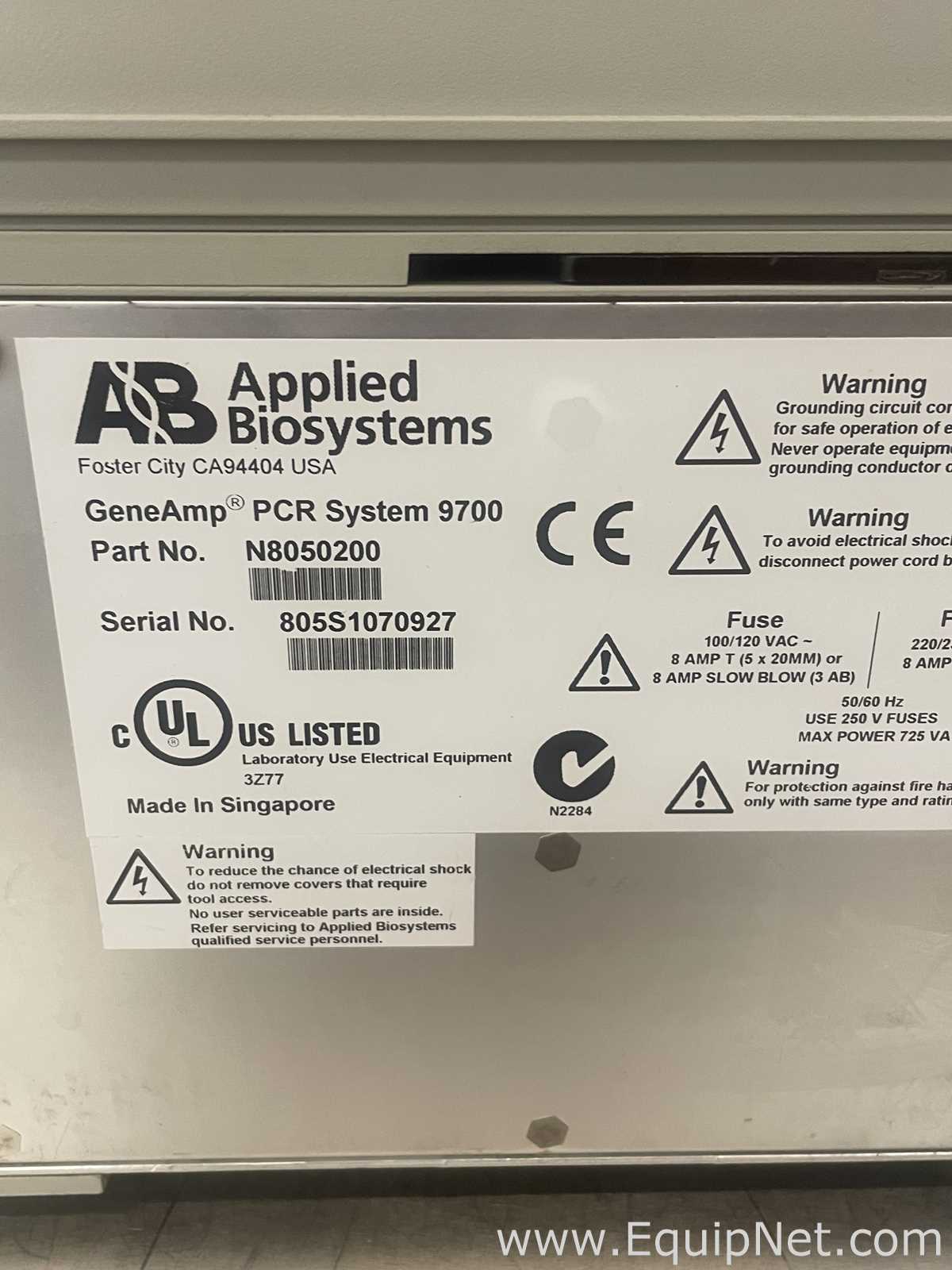 Lot of 3 Applied Biosystems Gene Amp 9700 PCR Systems
