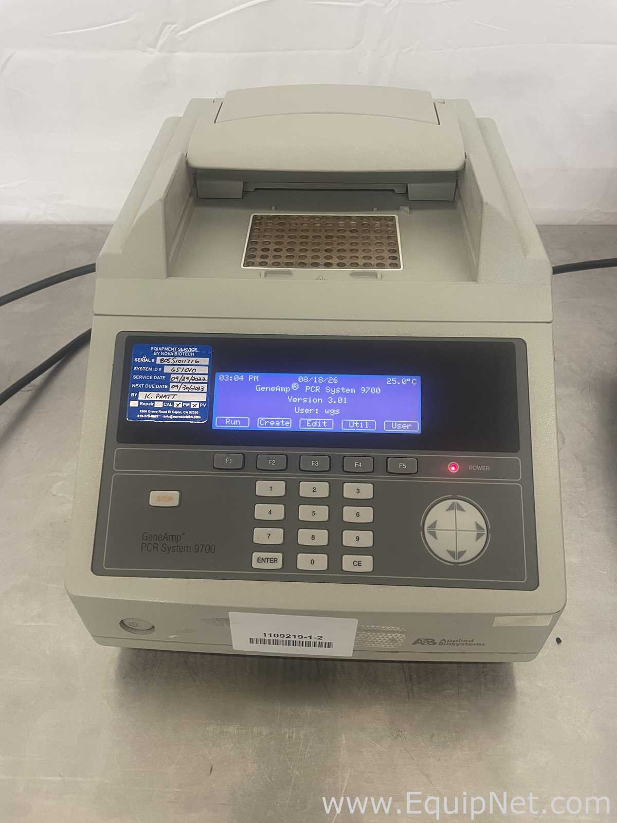 Lot of 2 Applied Biosystems Gene Amp 9700 PCR Systems