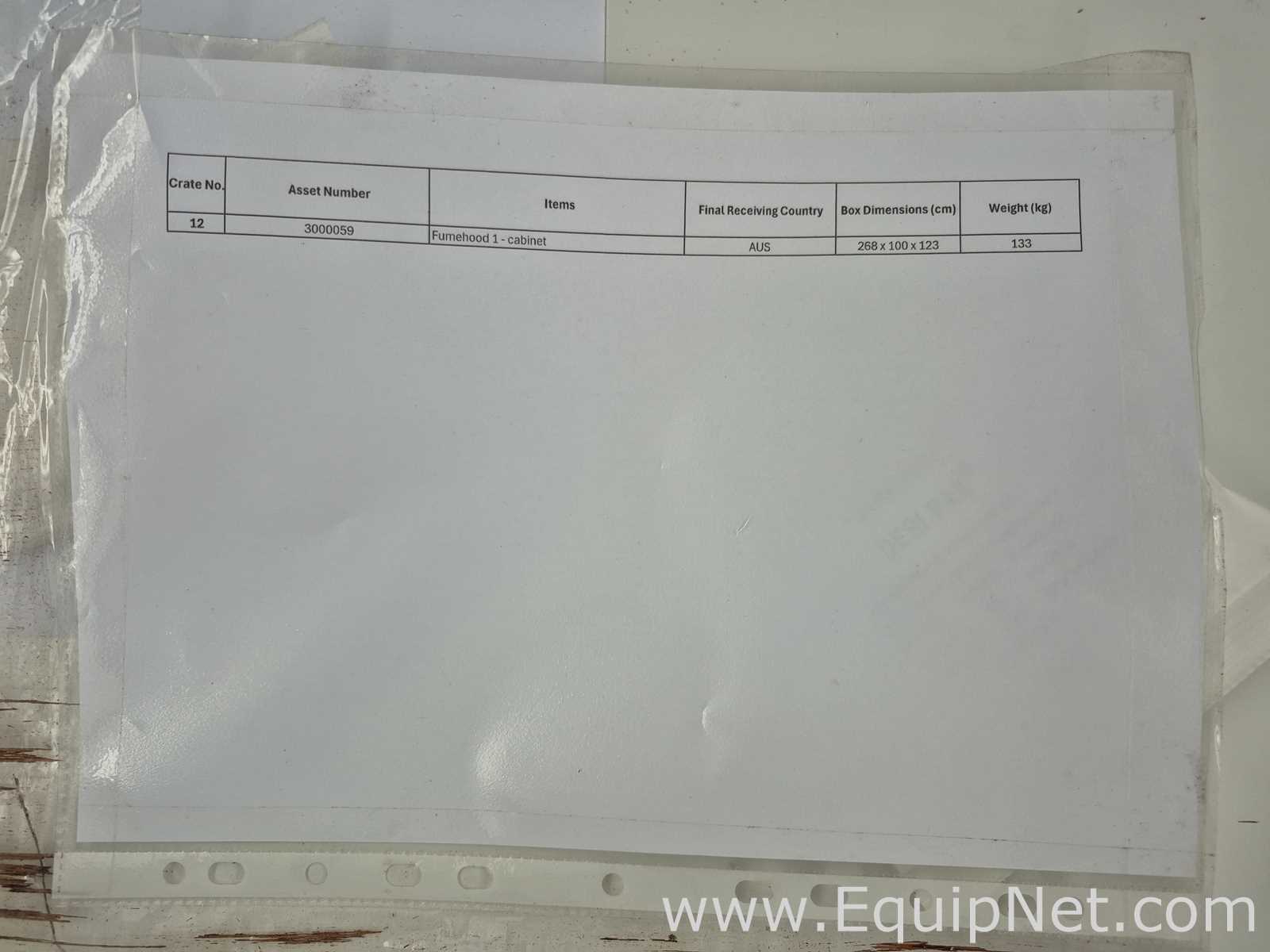 Fumehood 1 - Storage Cabinet - Lab Crate No 12