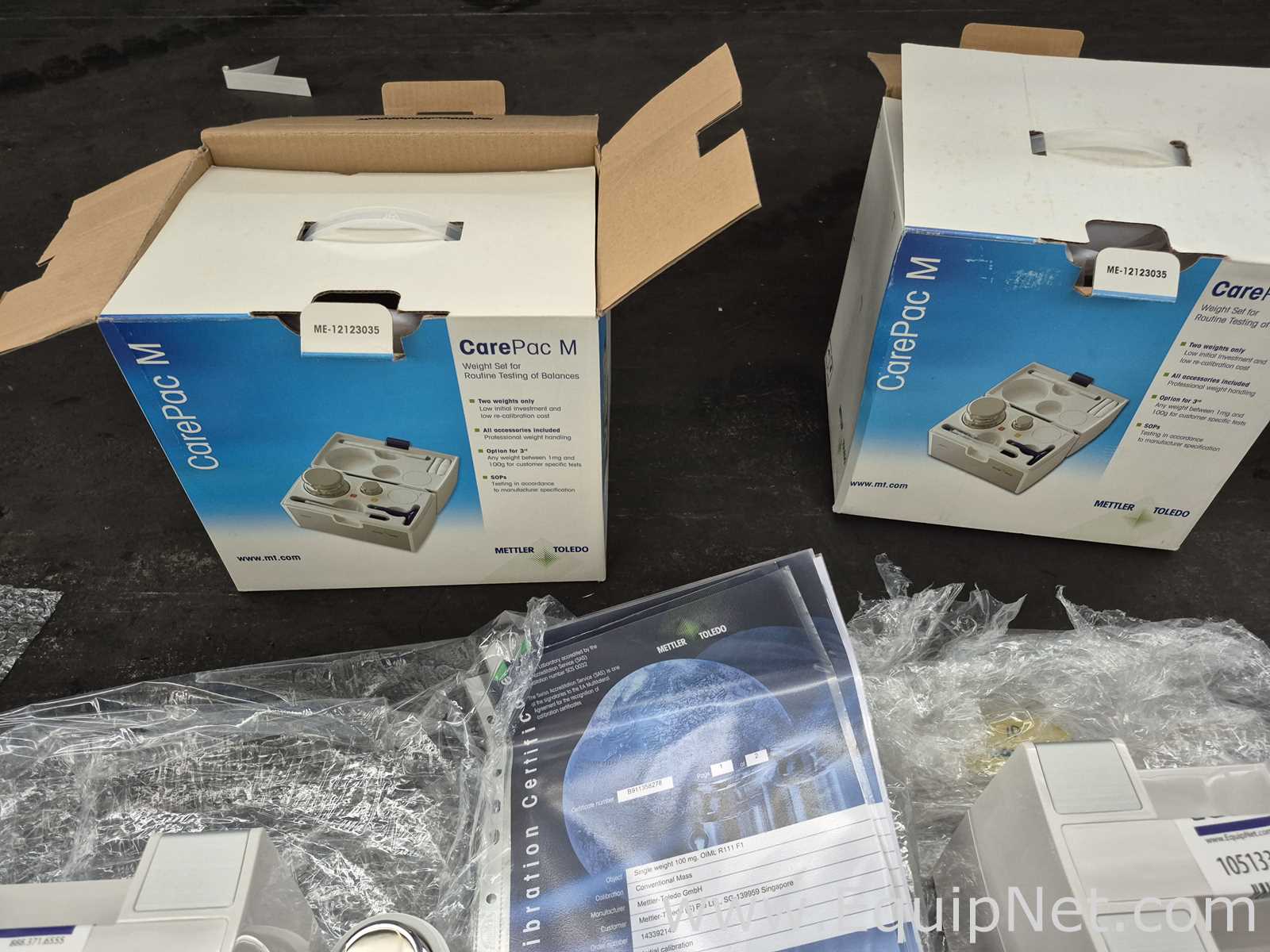 Lote de  Pesas de Calibración Mettler Toledo Requisitos de aire  