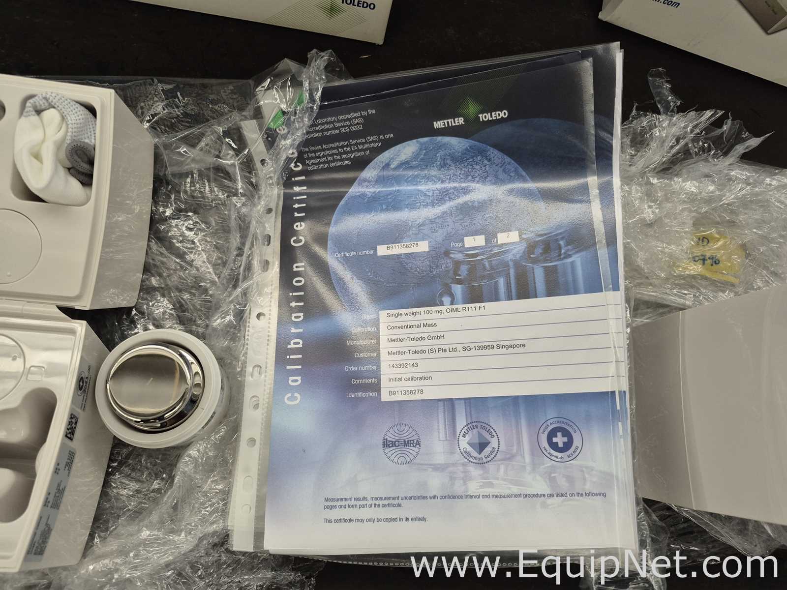 Lote de  Pesas de Calibración Mettler Toledo Requisitos de aire  