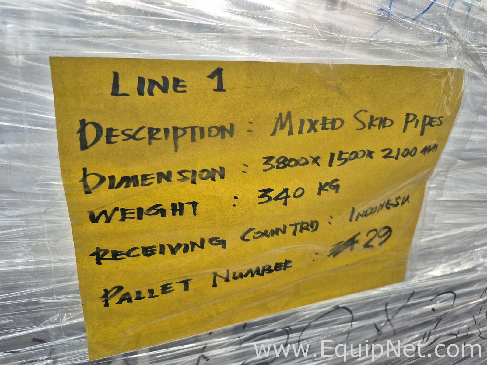 Lot of Mixed Skid Pipes - Pallet 29