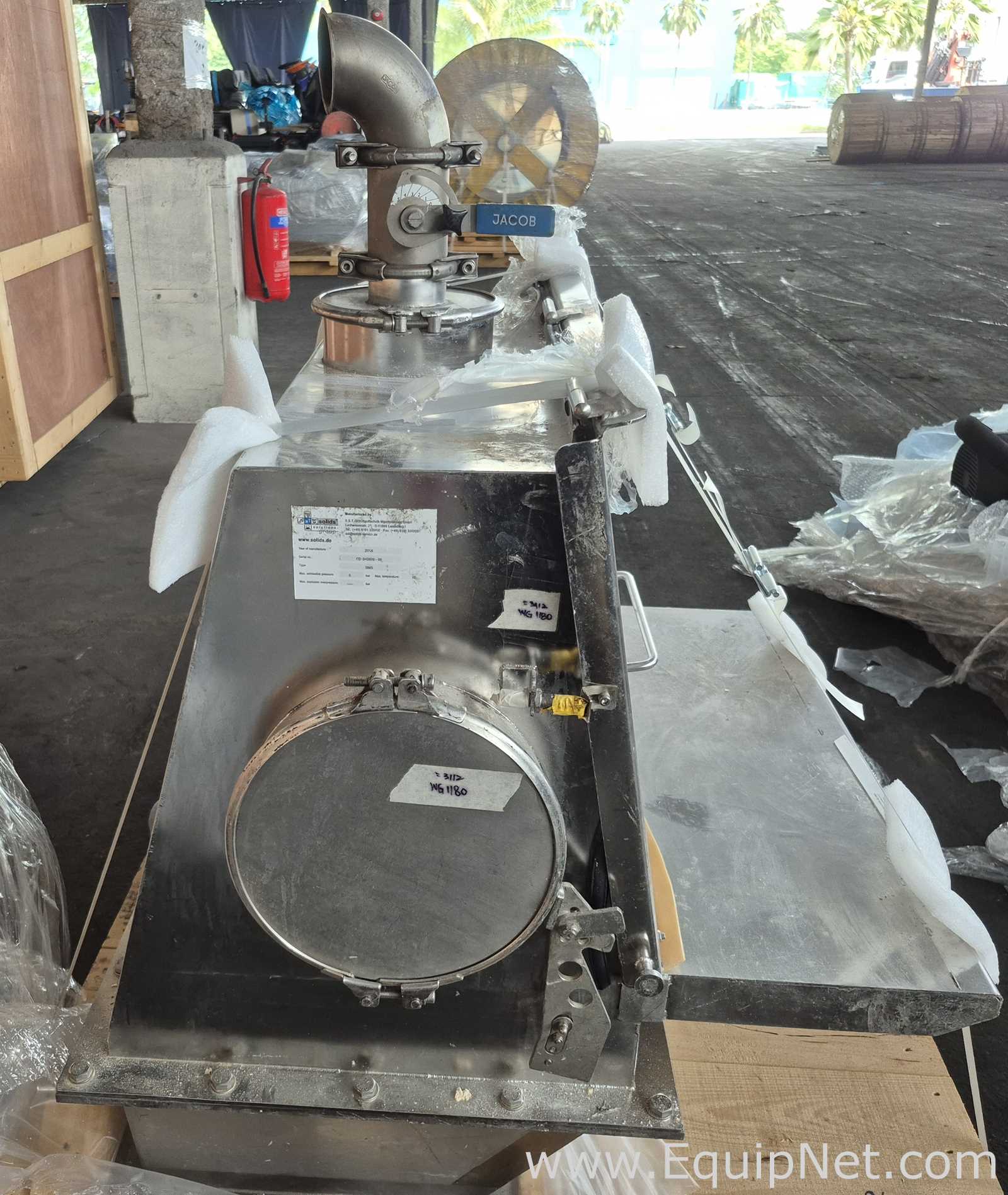 Netzsch High Shear Milling Skid with 4000L Premix Holding Cooled Tank, Hopper - Premix Neu Skid 1-1