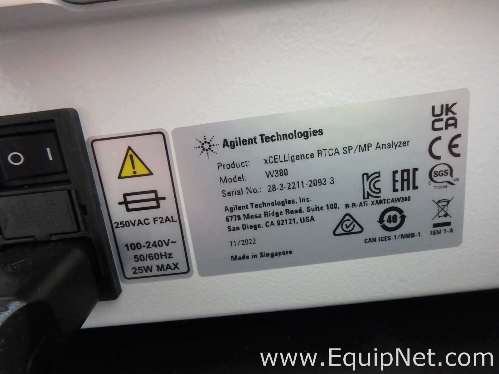 Agilent Technologies W380 xCelligence RTCA SP MP Analyzer