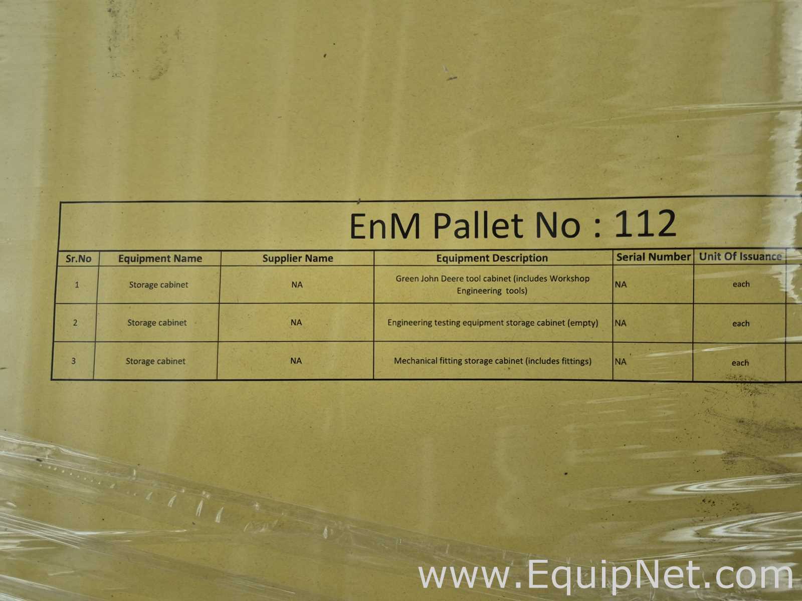 Lot of Storage Cabinets with Tools and Fittings - Pallet No 112