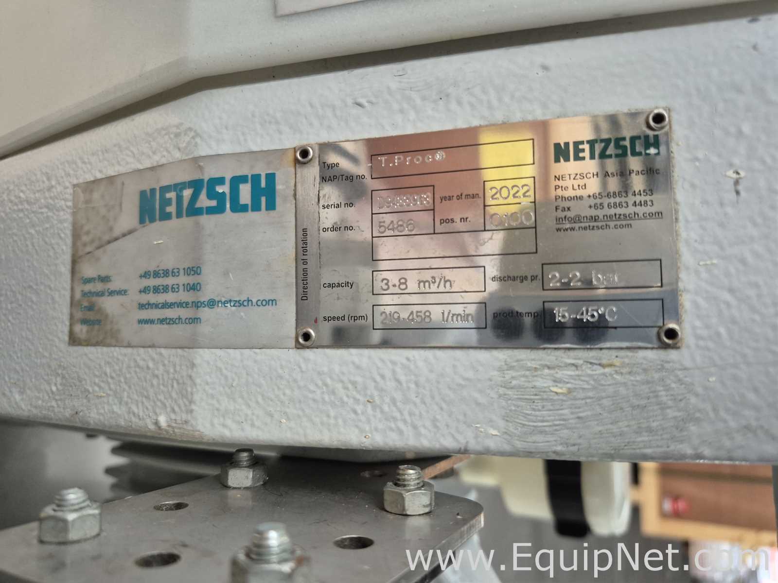 Lot of Two Netzsch Lobe Pumps - Pallet No 12