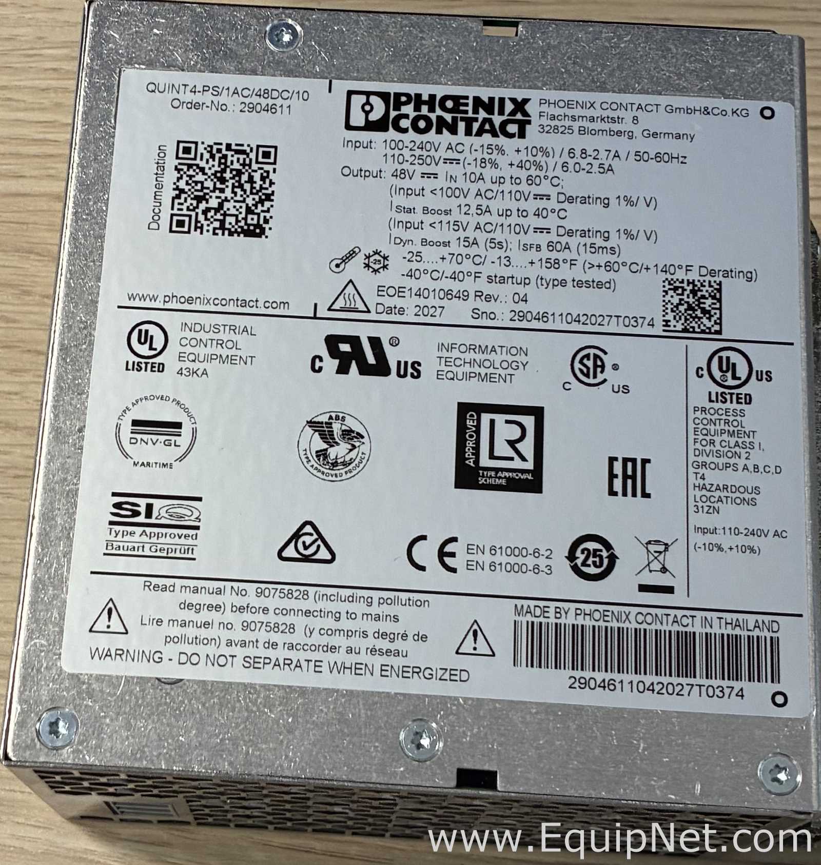 Electrónico Phönix Contact QUINT4-PS/1AC/48DC/10