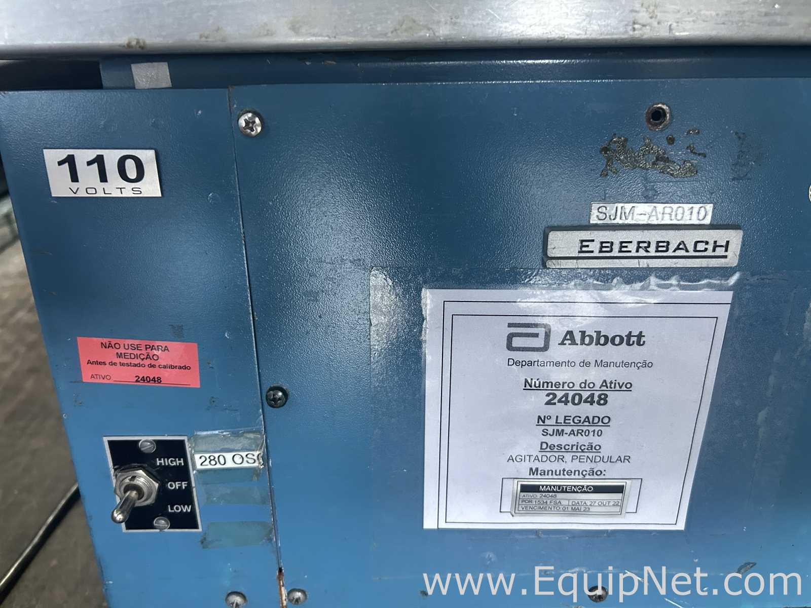 Agitador Pendular de Amostras Eberbach 6010