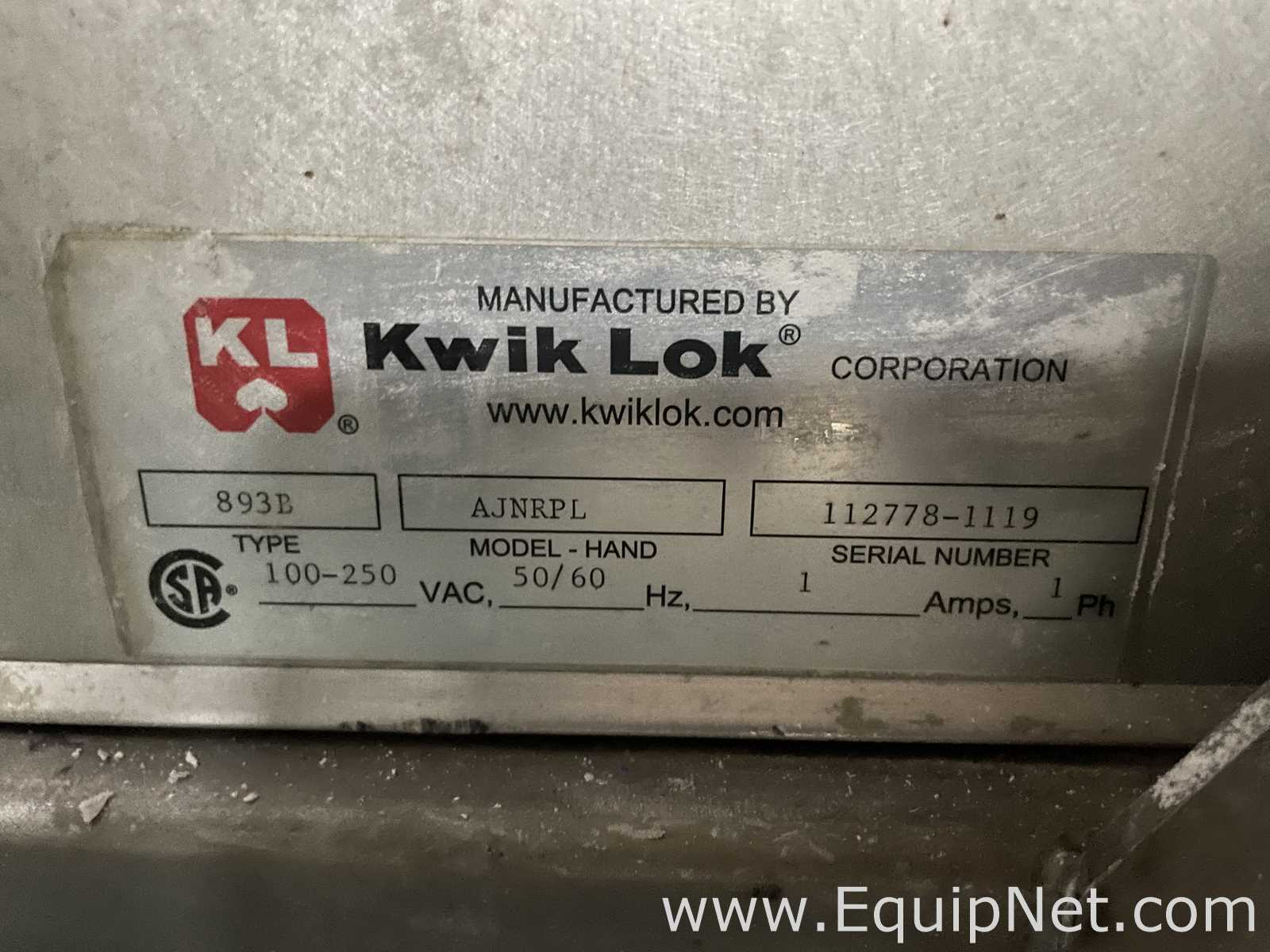 Itens de Padaria Kwik Lok Corporation 893B
