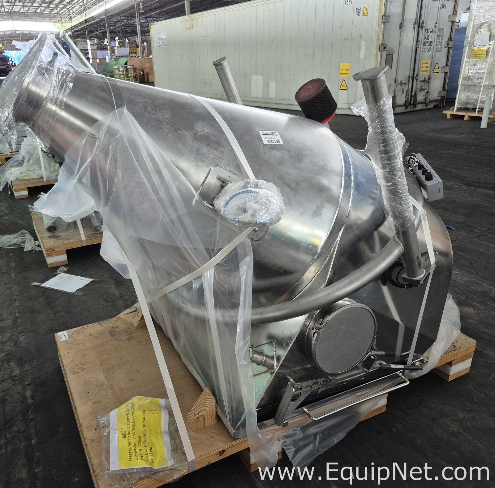 Netzsch Skid w Four 1000L SS Mix Tanks Netzsch Maxshear High Shear Mixer - Pregel NK-Premix Skid 3-1