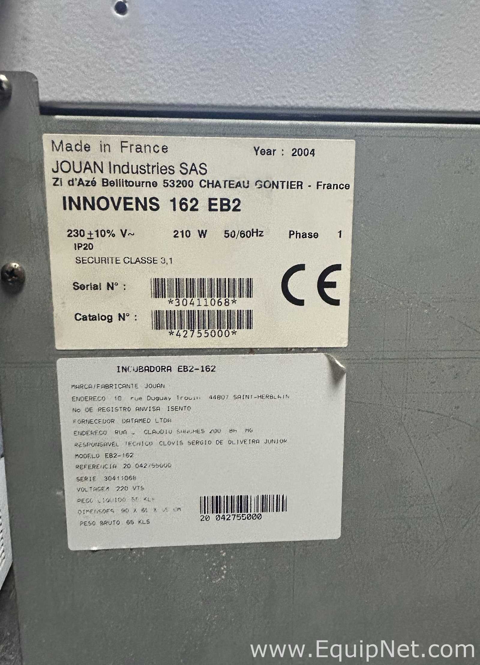 Incubadora Bacteriológica Jouan Innovens 162 EB2