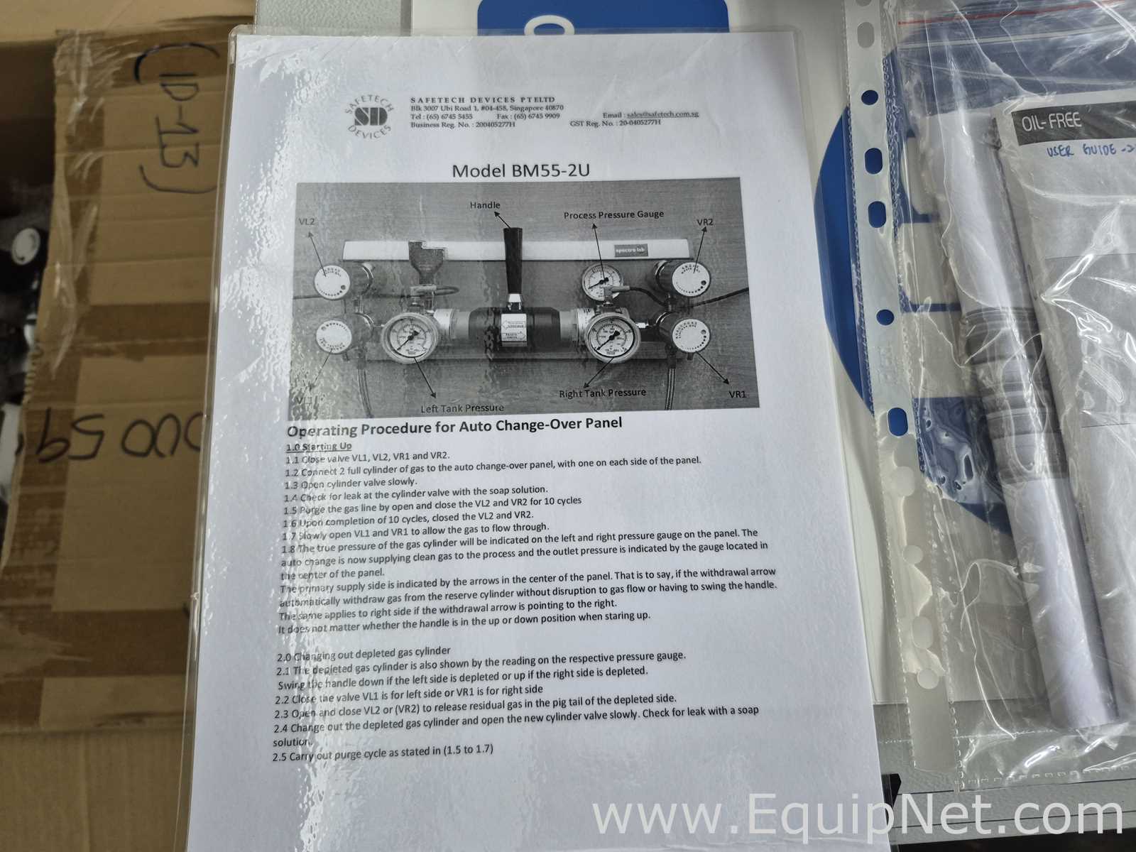 Ekom DK50 2V/M MOBILE Air Compressor wth Gas Auto Switch Panel - Lab Crate No 5