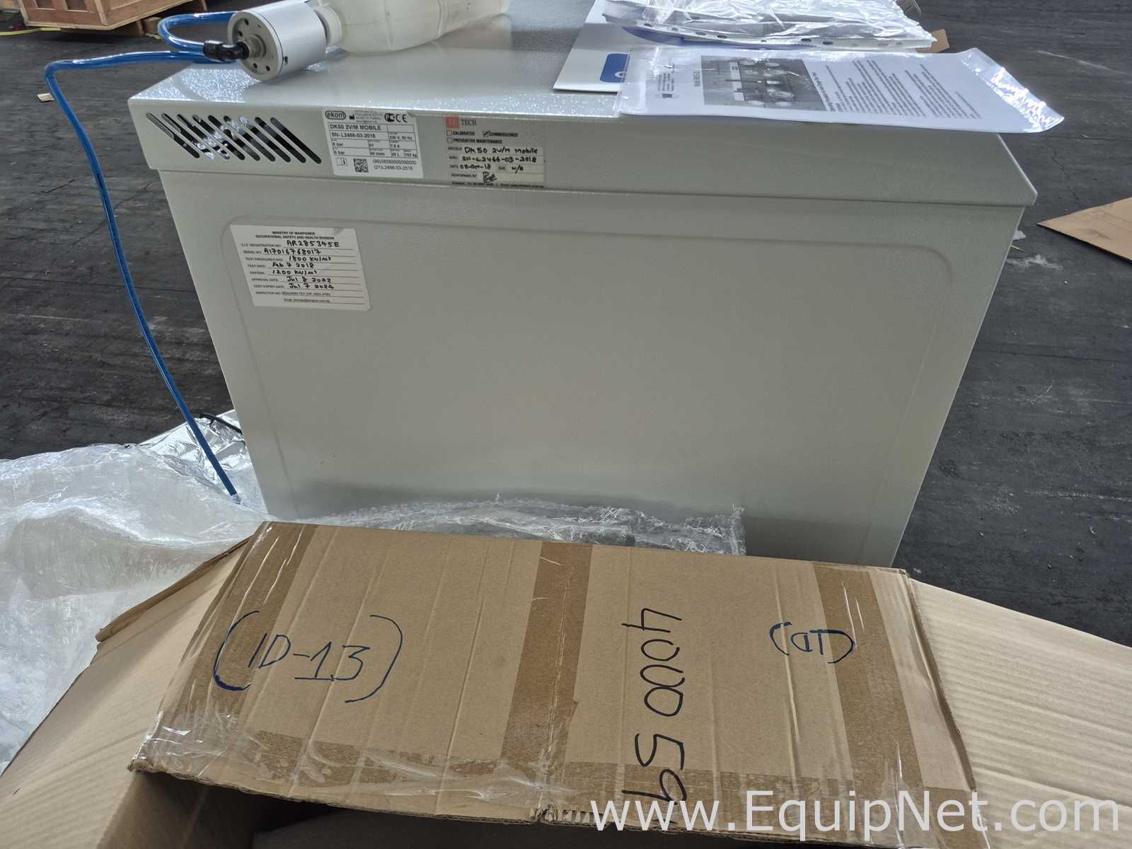 Ekom DK50 2V/M MOBILE Air Compressor wth Gas Auto Switch Panel - Lab Crate No 5
