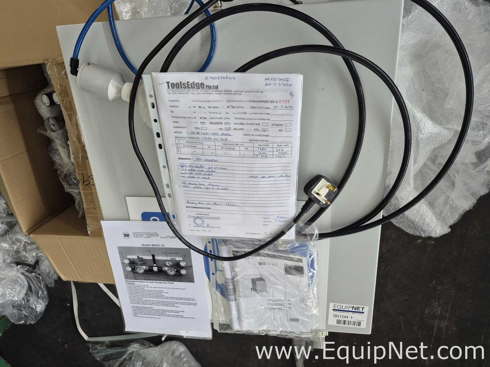 Ekom DK50 2V/M MOBILE Air Compressor wth Gas Auto Switch Panel - Lab Crate No 5