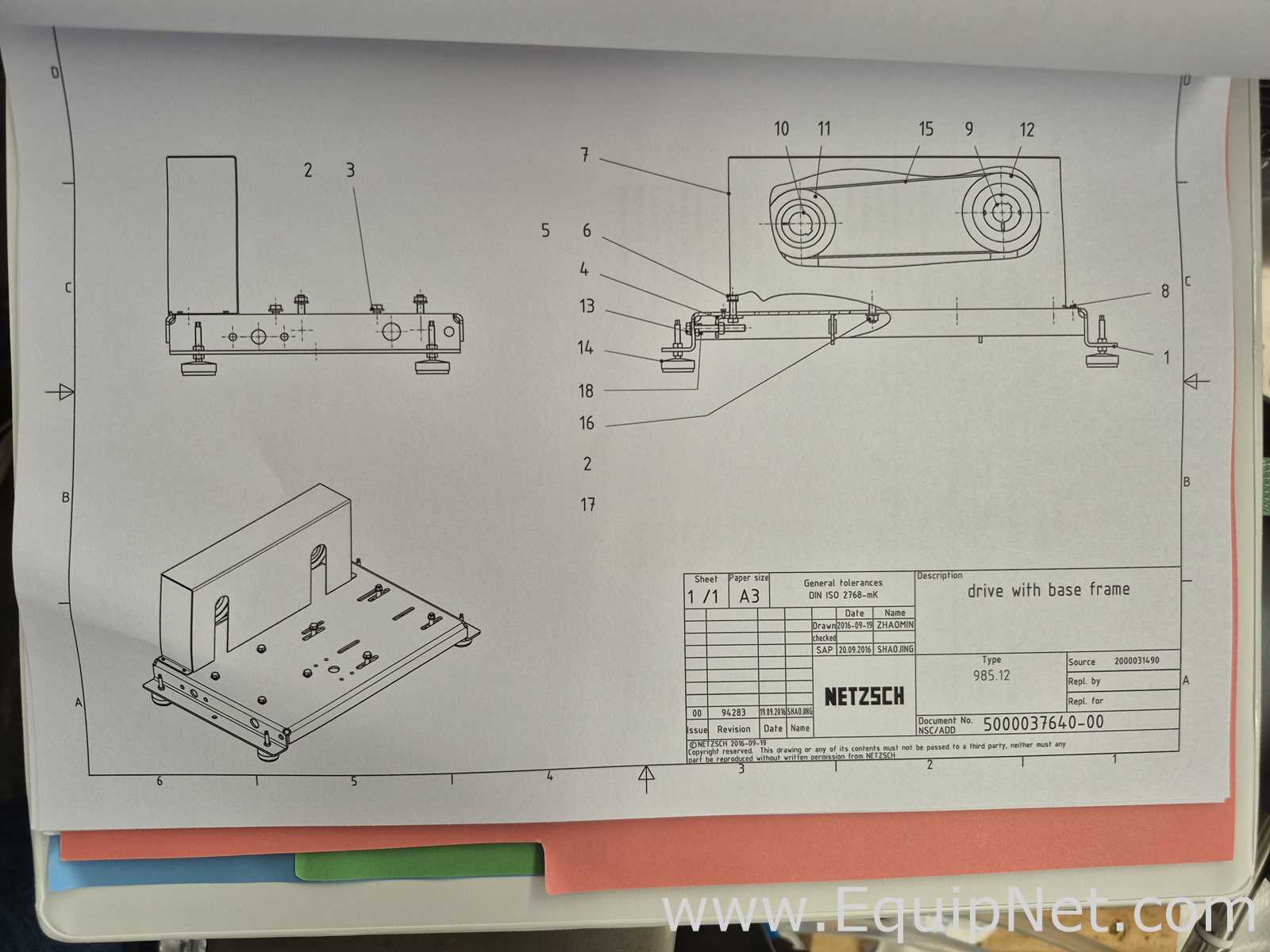 Netzsch 160M-02 Maxshear 6 for Line - Pregel and Premix Complete Assembly - Box No 4