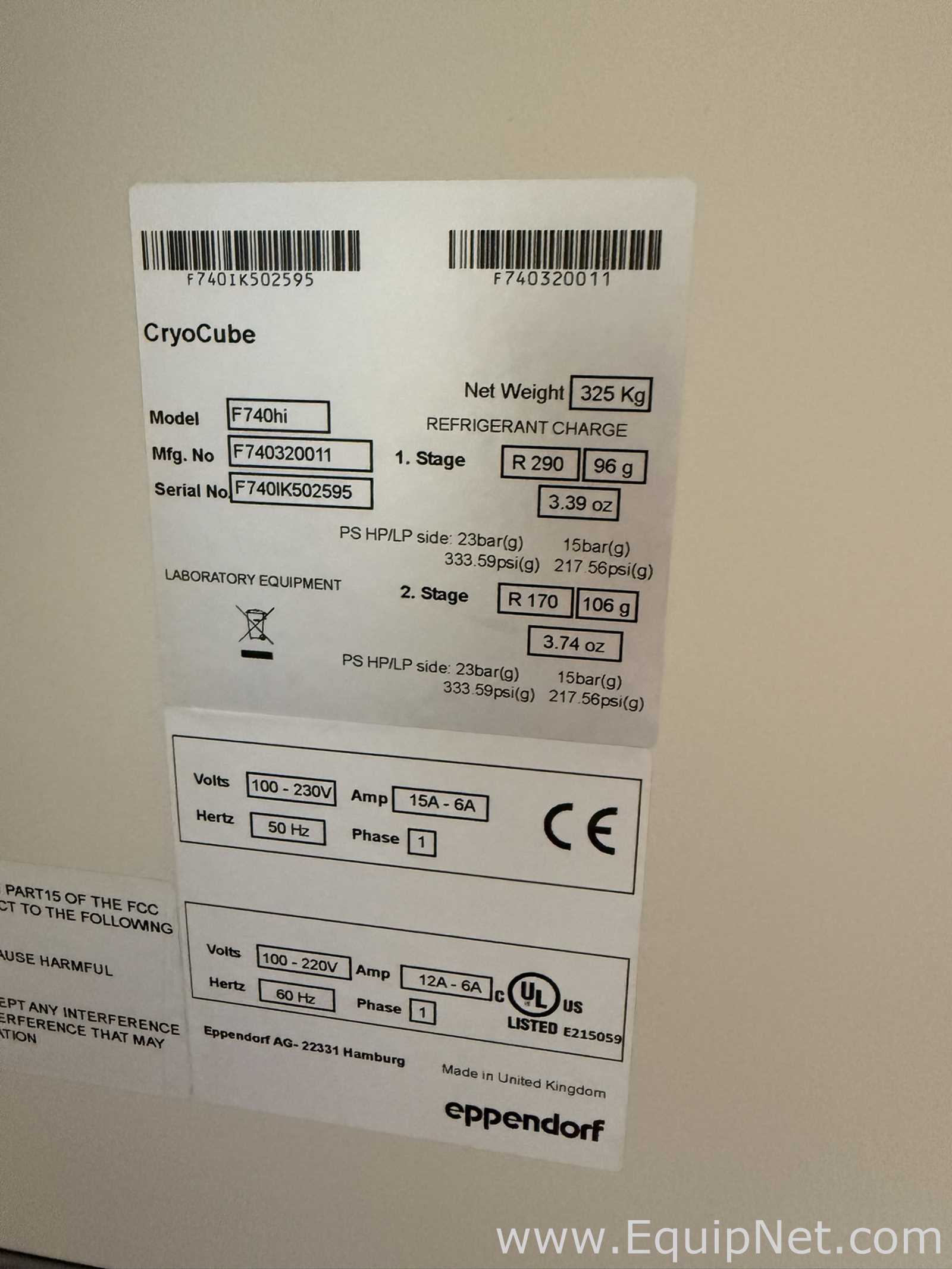 Congelador Eppendorf F740hi