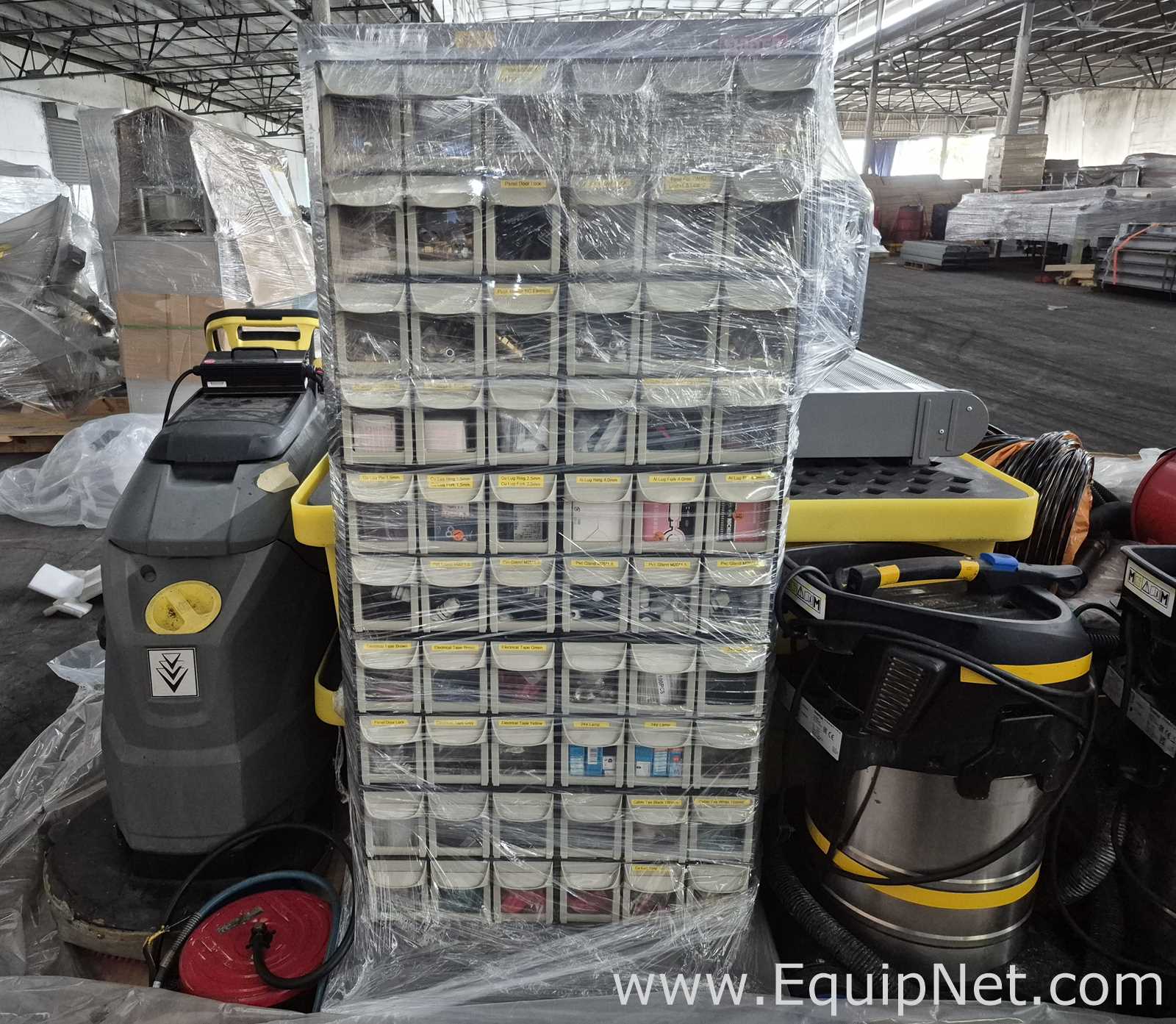Lot of Vaccum Machines, Tool Cabinets, Portable Ventilator, Scrapper Machine - Pallet No 107