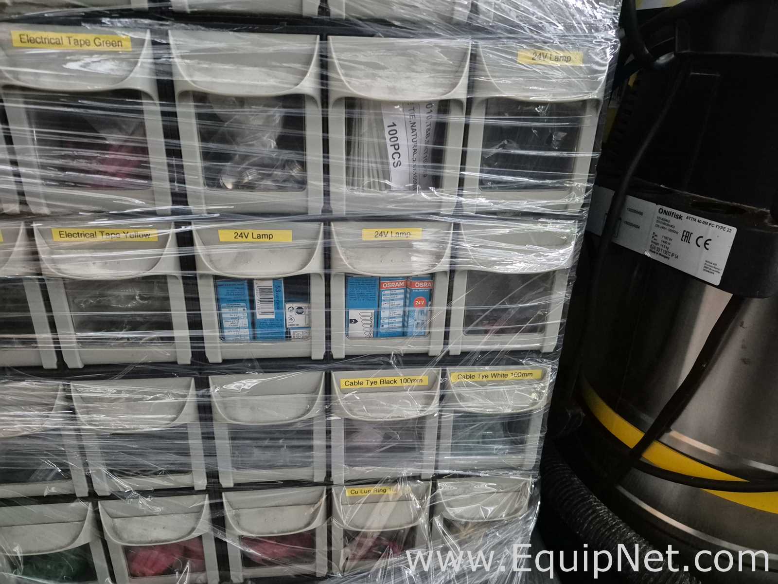 Lot of Vaccum Machines, Tool Cabinets, Portable Ventilator, Scrapper Machine - Pallet No 107