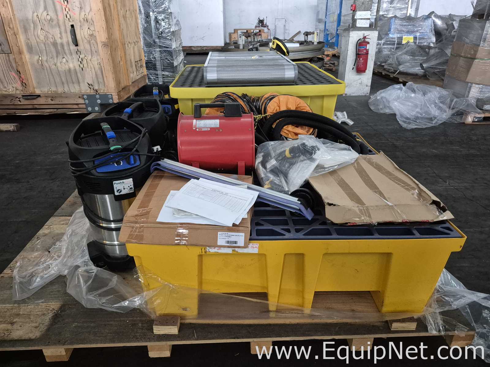 Lot of Vaccum Machines, Tool Cabinets, Portable Ventilator, Scrapper Machine - Pallet No 107