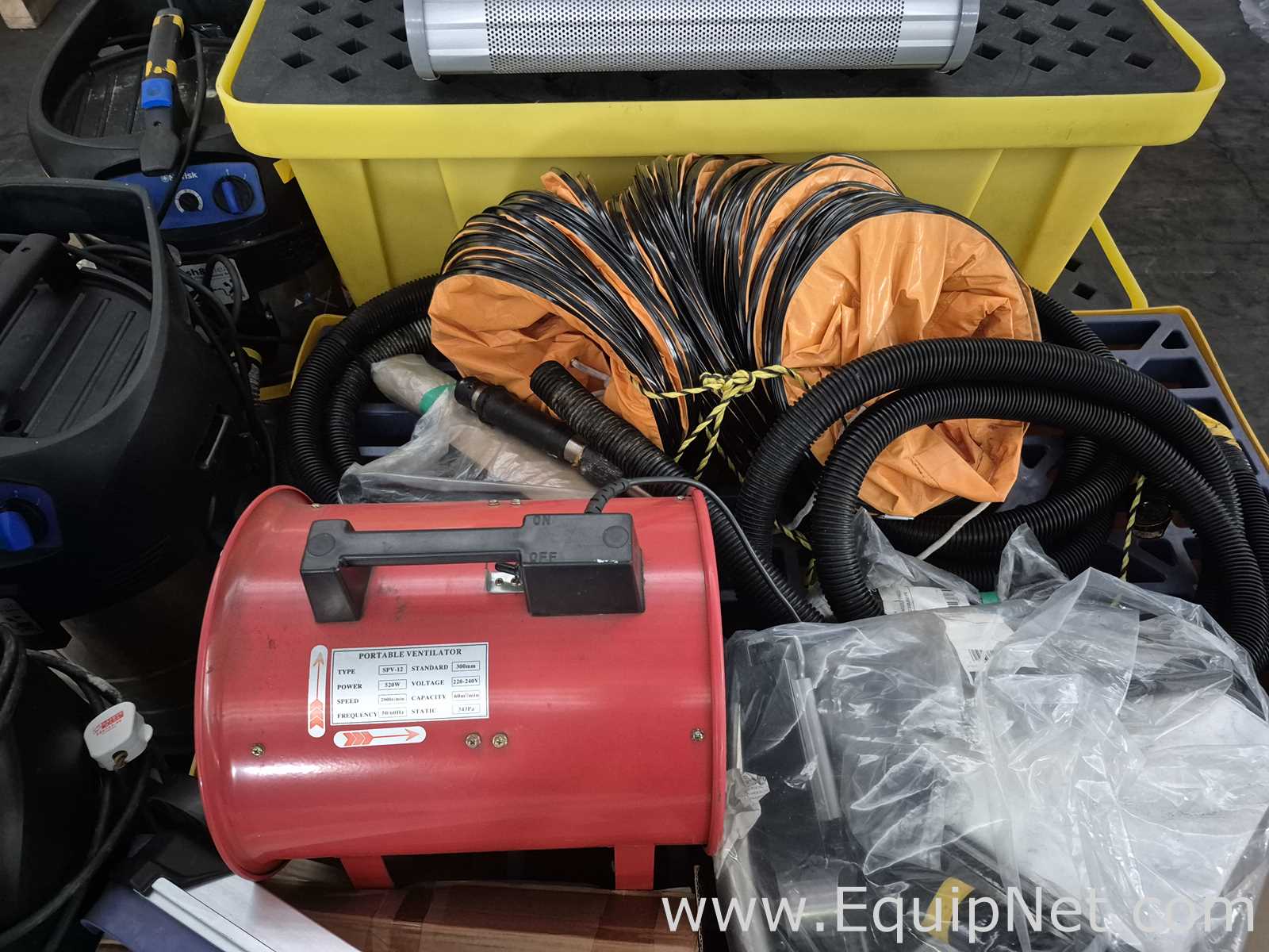 Lot of Vaccum Machines, Tool Cabinets, Portable Ventilator, Scrapper Machine - Pallet No 107