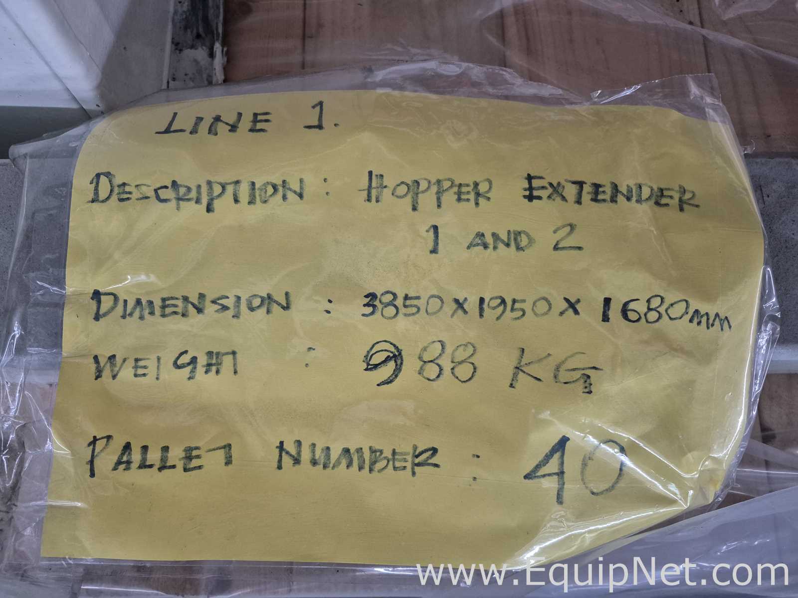 Hopper Extender 1 and 2 - Pallet No 40