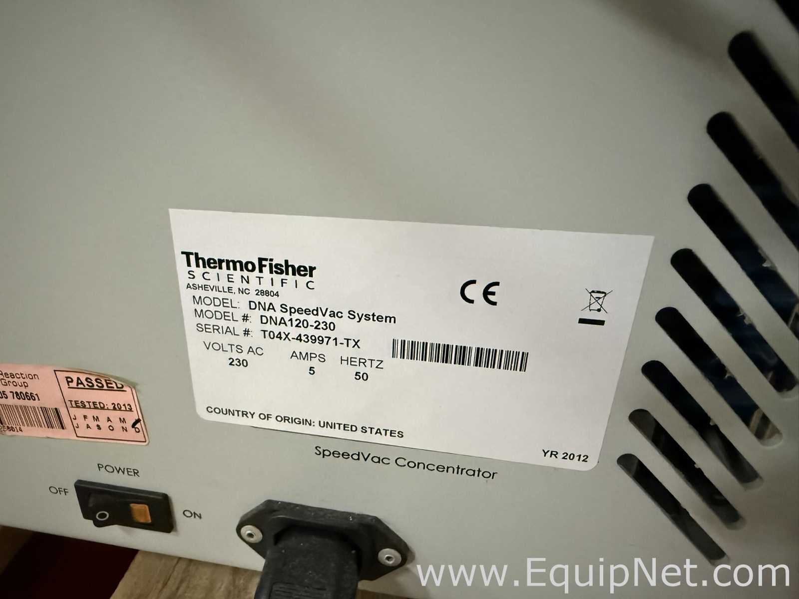 Thermo Scientific Savant DNA 120 SpeedVac Concentrator