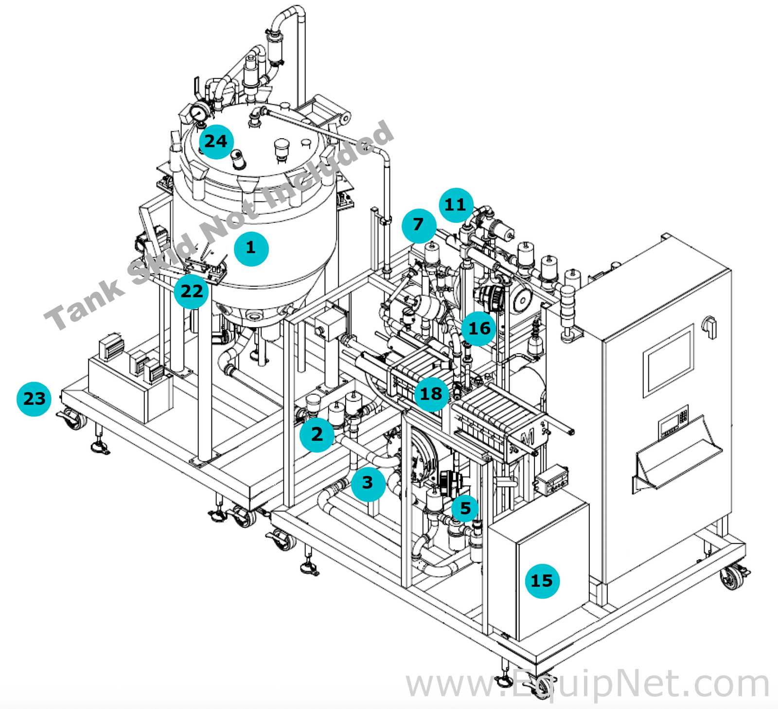 MilliporeSigma Cogent CPS Size B Tangential Flow Filtration TFF Process Skid